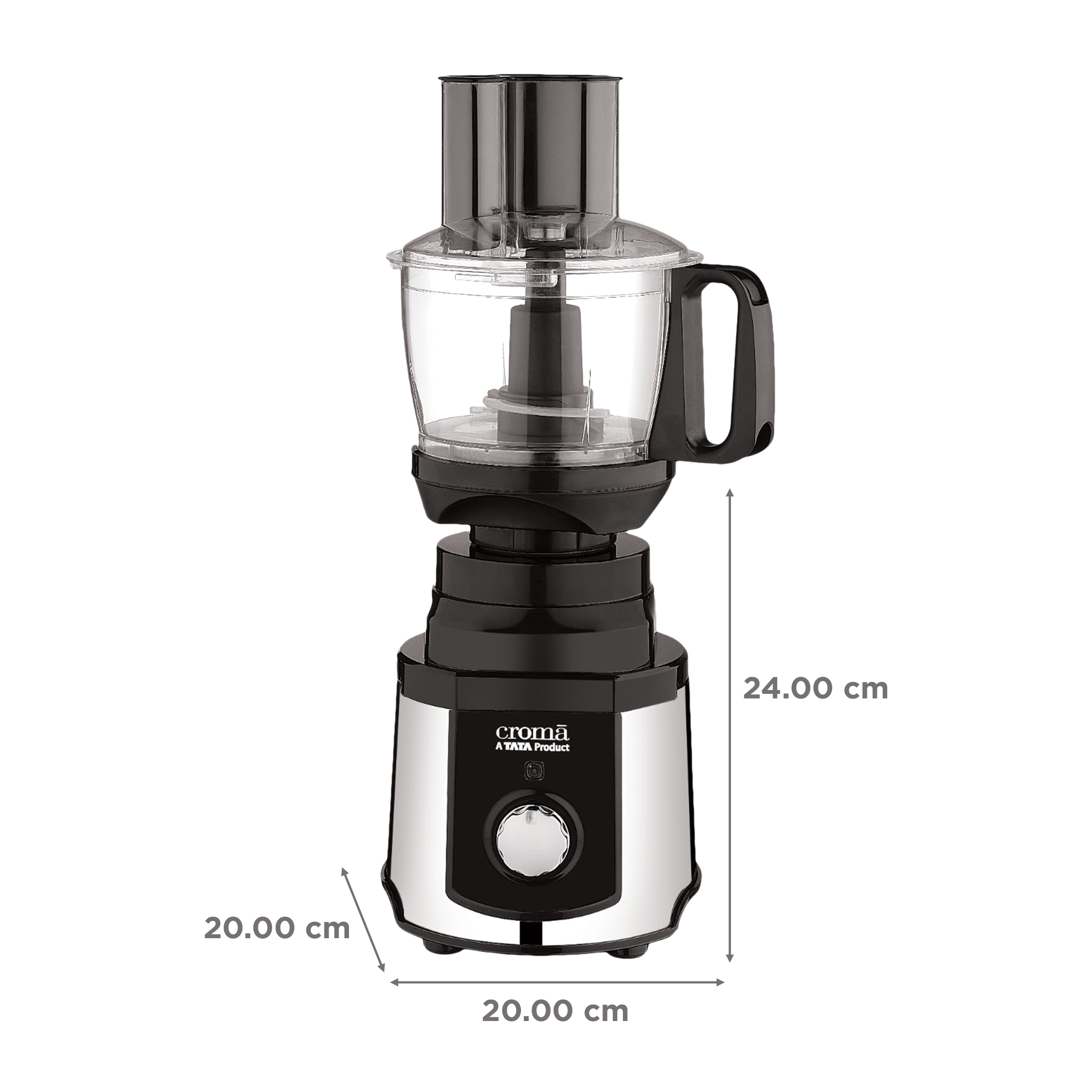 Croma 1000 Watt 5 Jars Mixer Grinder (20000 RPM, Inbuilt Overload Protection, Silver and Black)_3