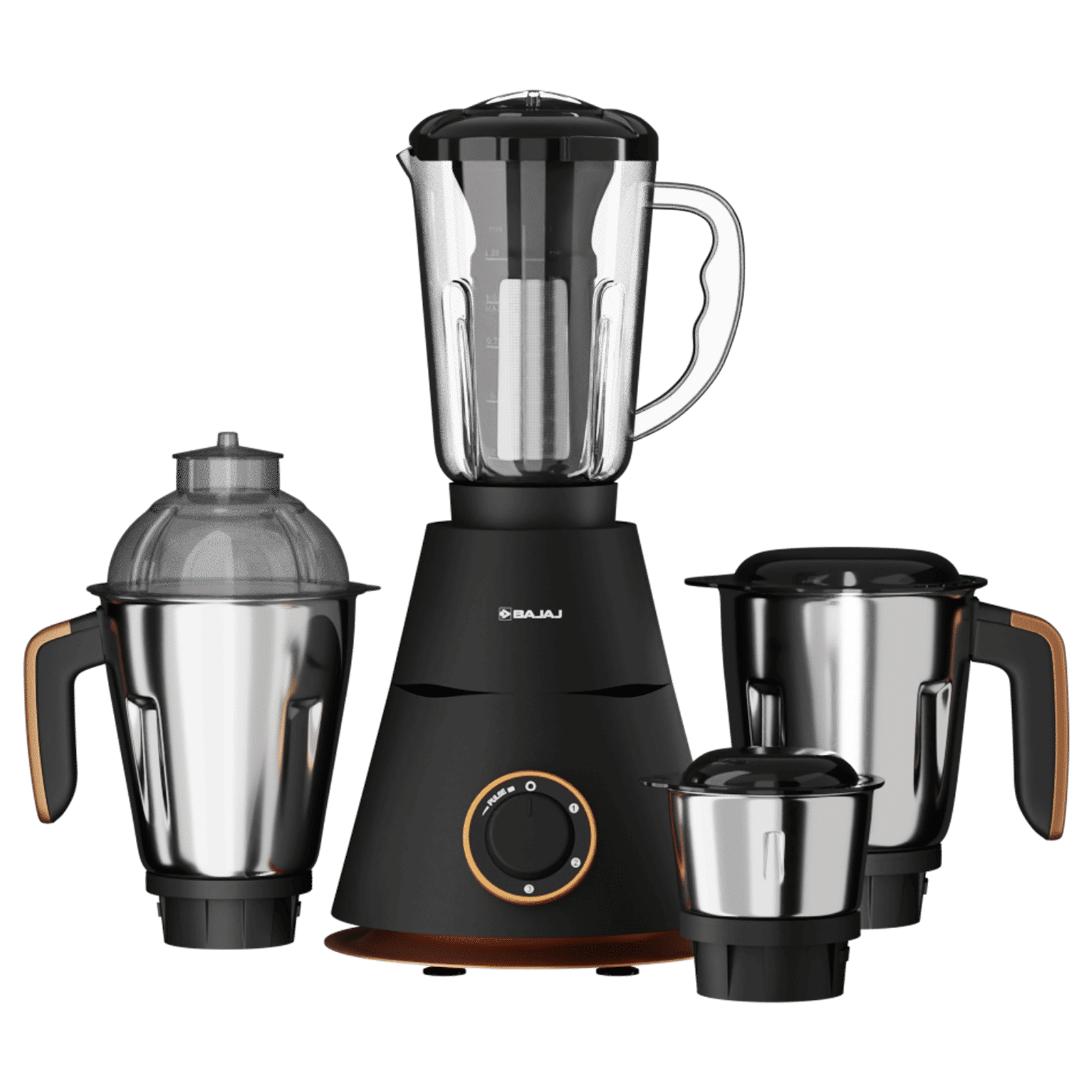 BAJAJ Ninja Virtue 750 Watt 4 Jars Mixer Grinder (20000 RPM, Overload Protection, Black) BAJAJ Ninja Virtue 750 Watt 4 Jars Mixer Grinder (20000 RPM, Overload Protection, Black)_1