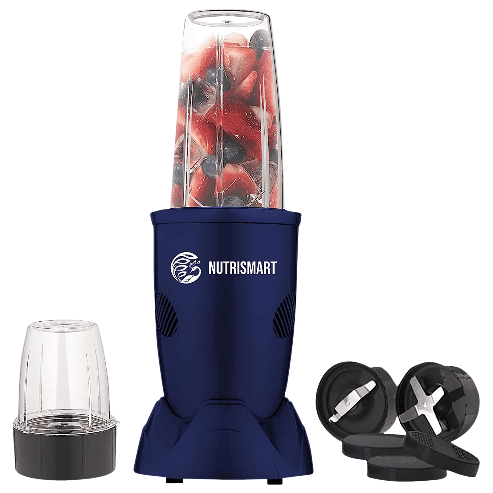 NutriSmart Nutriblend 500 Watt 2 Jars Mixer Grinder (22000 RPM, Overload Protection, Matt Blue) NutriSmart Nutriblend 500 Watt 2 Jars Mixer Grinder (22000 RPM, Overload Protection, Matt Blue)_1