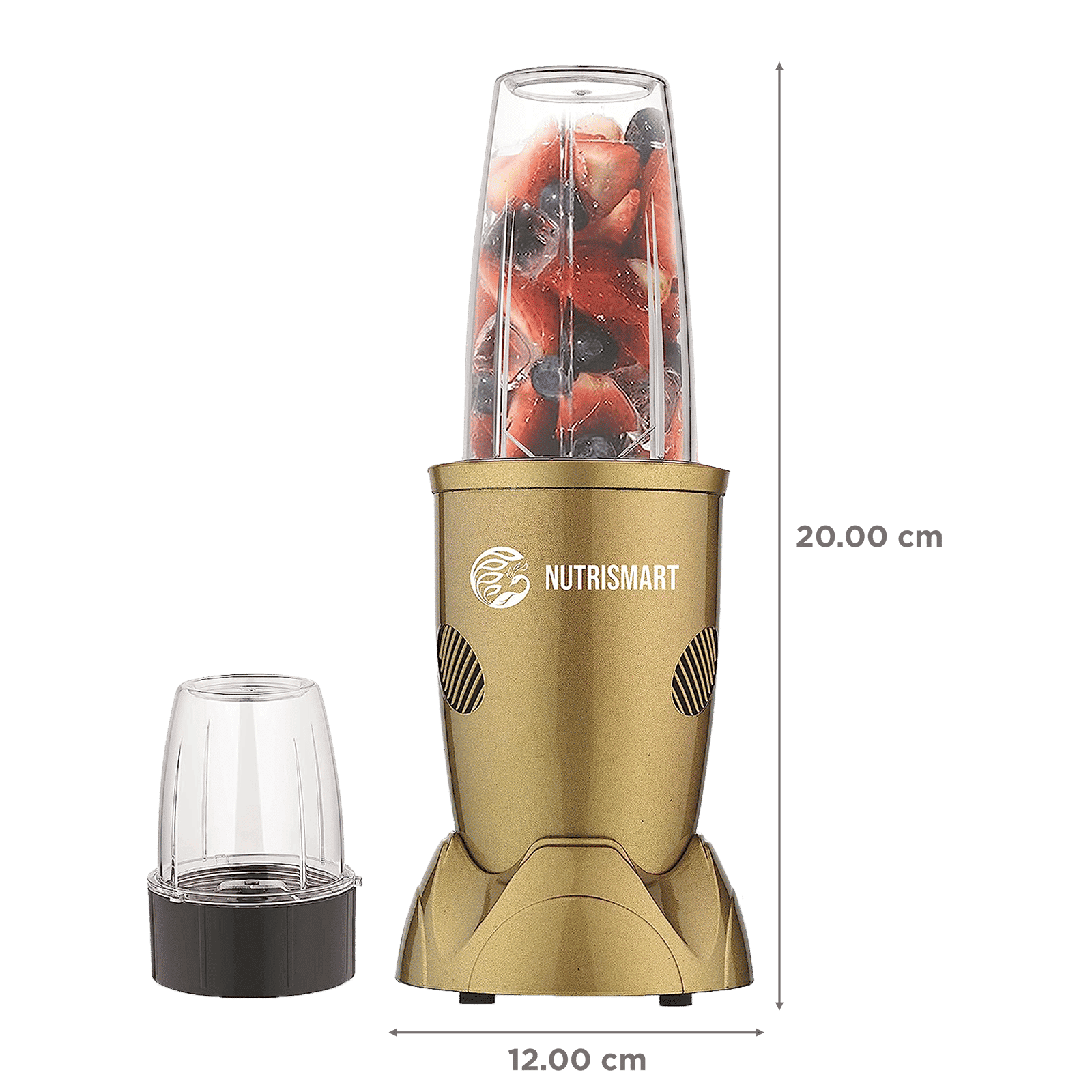 NutriSmart Nutriblend 500 Watt 2 Jars Mixer Grinder (22000 RPM, Overload Protection, Mehndi Green)_3