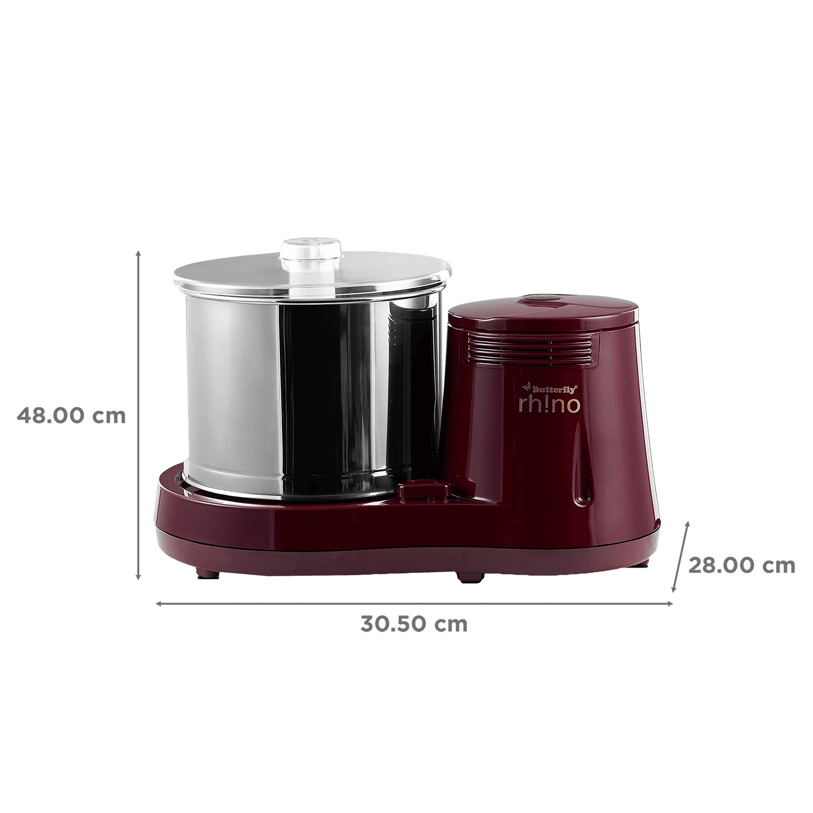 Butterfly Rhino 2 Litres 2 Stones Wet Grinder (Motor Overload Protector, Cherry Red) Butterfly Rhino 2 Litres 2 Stones Wet Grinder (Motor Overload Protector, Cherry Red)_3