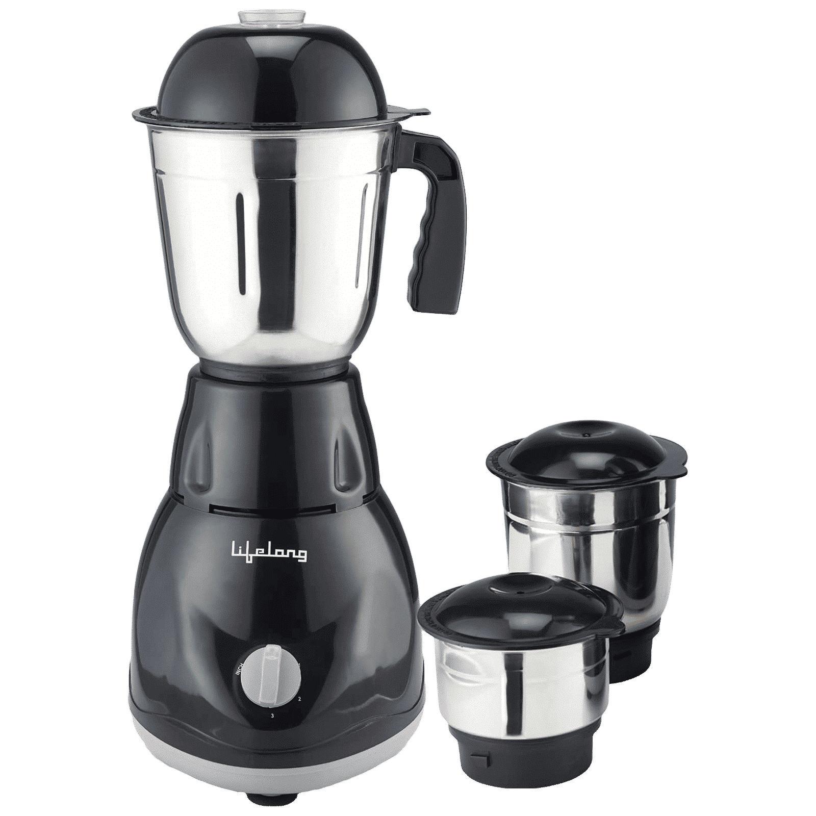 Lifelong Power Pro 500 Watt 3 Jars Mixer Grinder (18000 RPM, Overload Safety Button, Black)_1