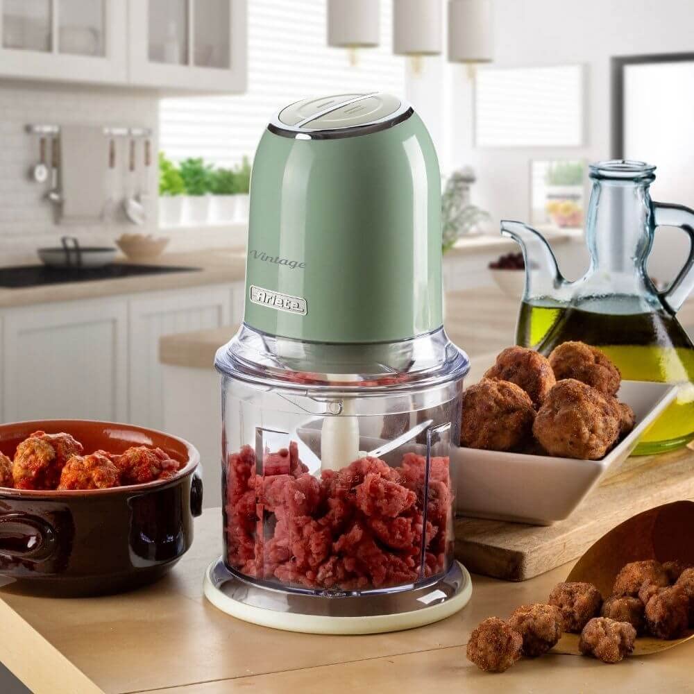 Ariete Vintage 400 Watt Vegetable and Fruit Chopper with 4 Blades (Green)_8