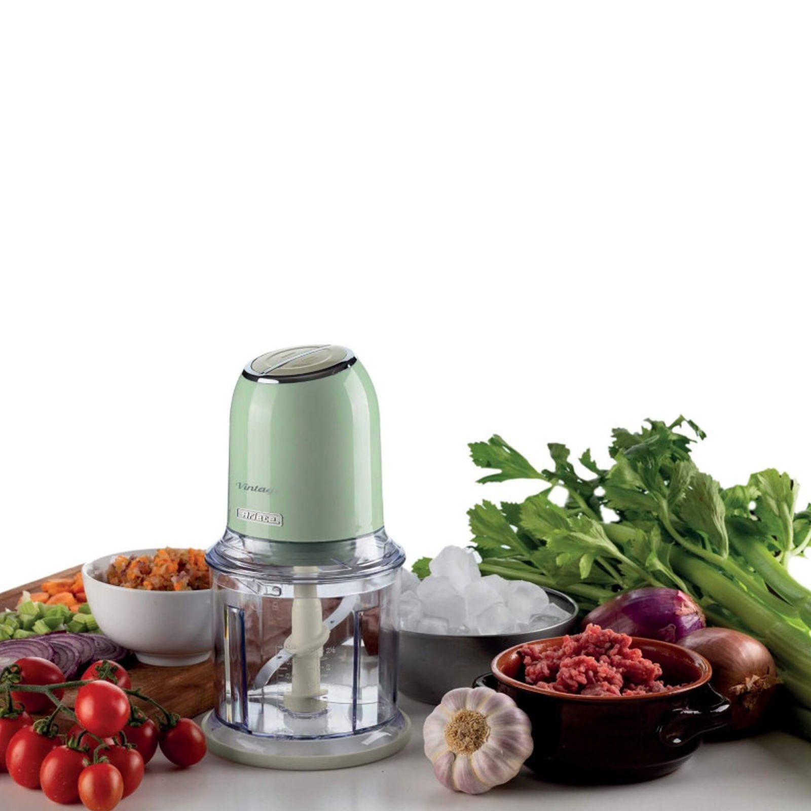 Ariete Vintage 400 Watt Vegetable and Fruit Chopper with 4 Blades (Green)_11