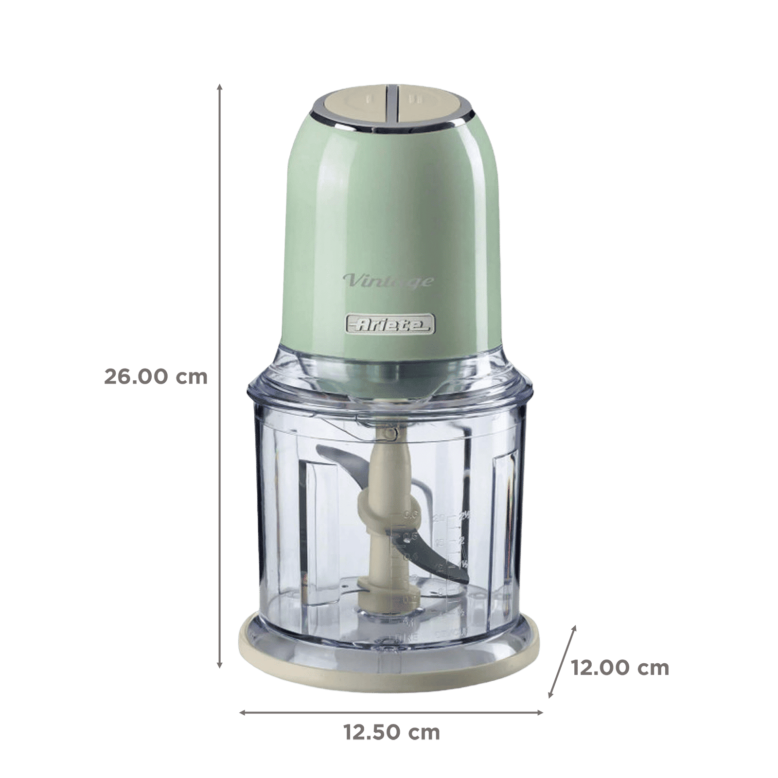 Ariete Vintage 400 Watt Vegetable and Fruit Chopper with 4 Blades (Green)_4