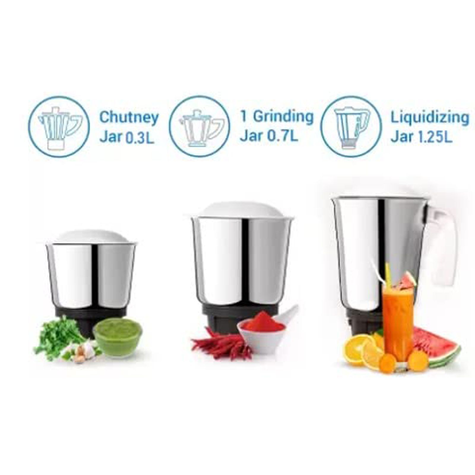 Fabiano FAB-MG-SMART 750 Watt 4 Jars Mixer Grinder (Locking System, Black and Orange)_7