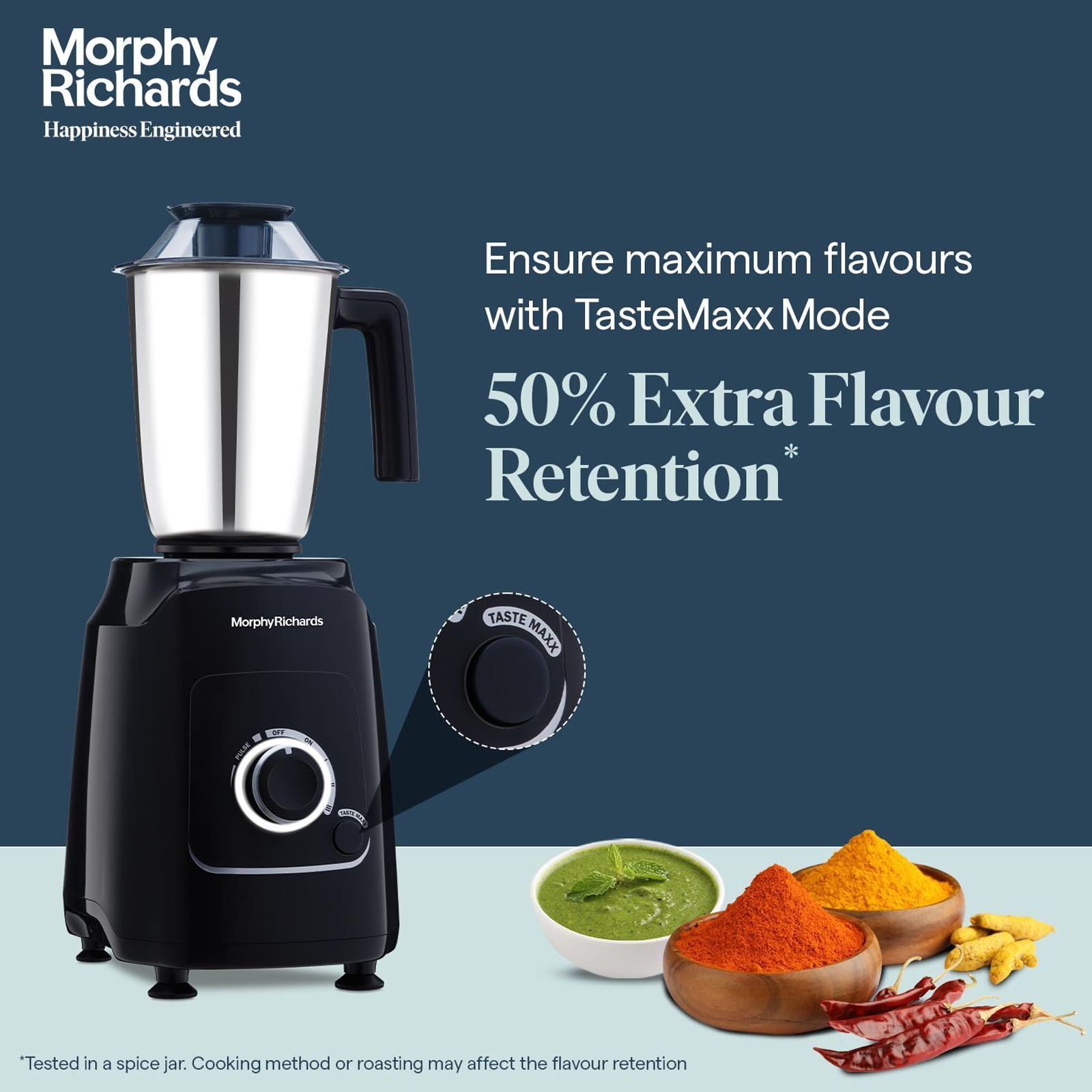 Morphy Richards Grindpro Maxx 1000 Watt 4 Jars Mixer Grinder (20000 RPM, Copper Motor, Black)_8