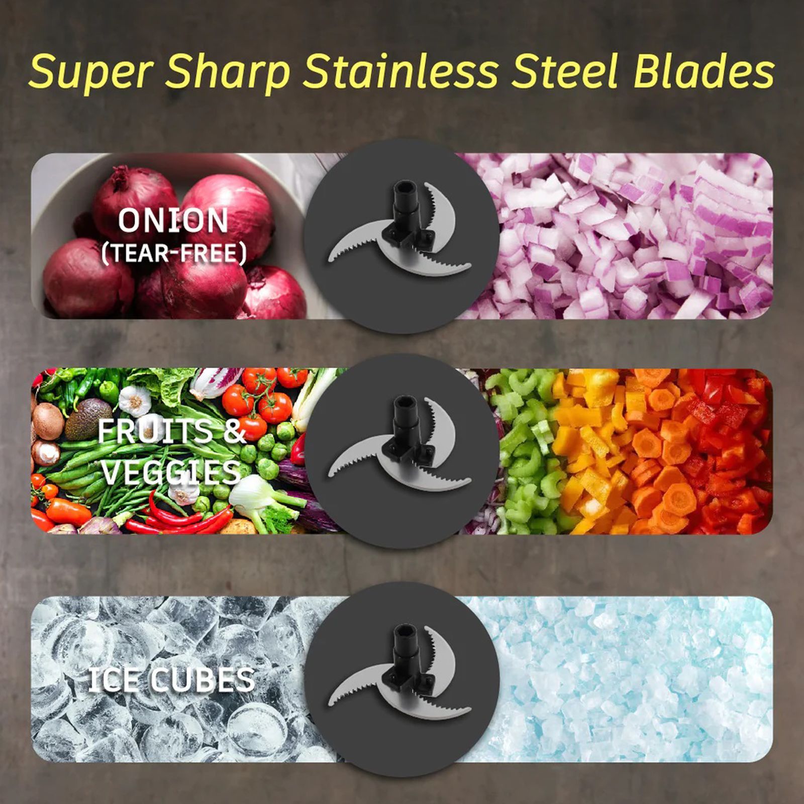 WONDERCHEF Turbo Vegetable and Fruit Chopper with 4 Blades (Black)_9