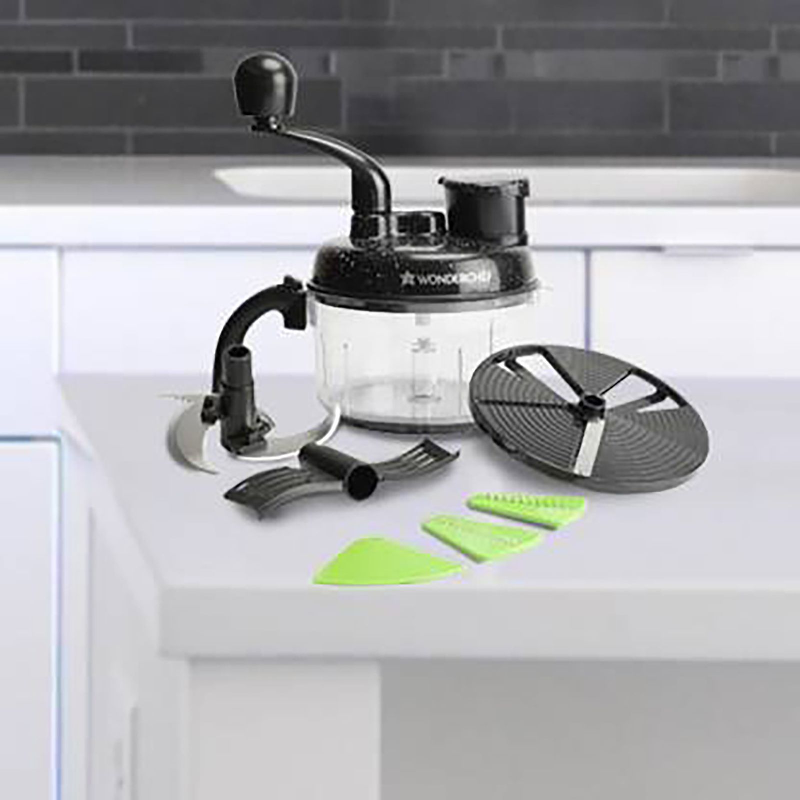 WONDERCHEF Turbo Vegetable and Fruit Chopper with 4 Blades (Black)_14