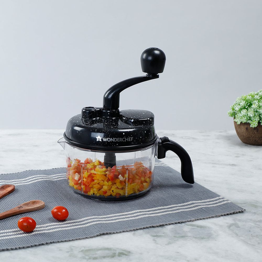 WONDERCHEF Turbo Vegetable and Fruit Chopper with 4 Blades (Black)_16
