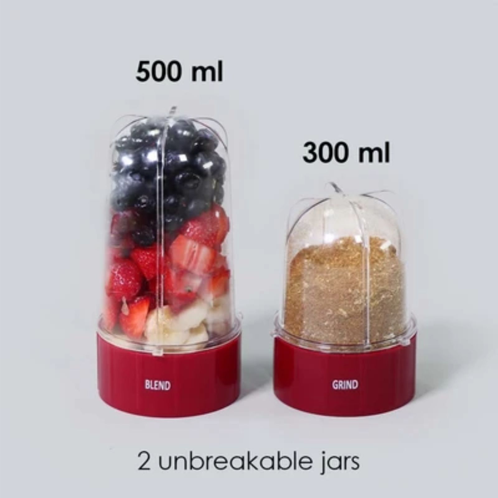 WONDERCHEF Nutri-blend BOLT 600 Watt 2 Jars Mixer Grinder Blender (22000 RPM, Special Sipper Lid, Red) WONDERCHEF Nutri-blend BOLT 600 Watt 2 Jars Mixer Grinder Blender (22000 RPM, Special Sipper Lid, Red)_9