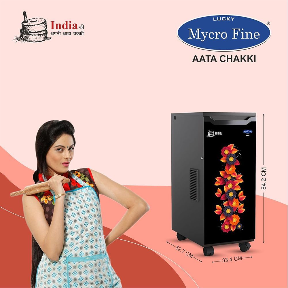 Mycro Fine ECO VC 5 Kg Flour Mill Machine (Copper Winding Motor, Orange Flower)_11