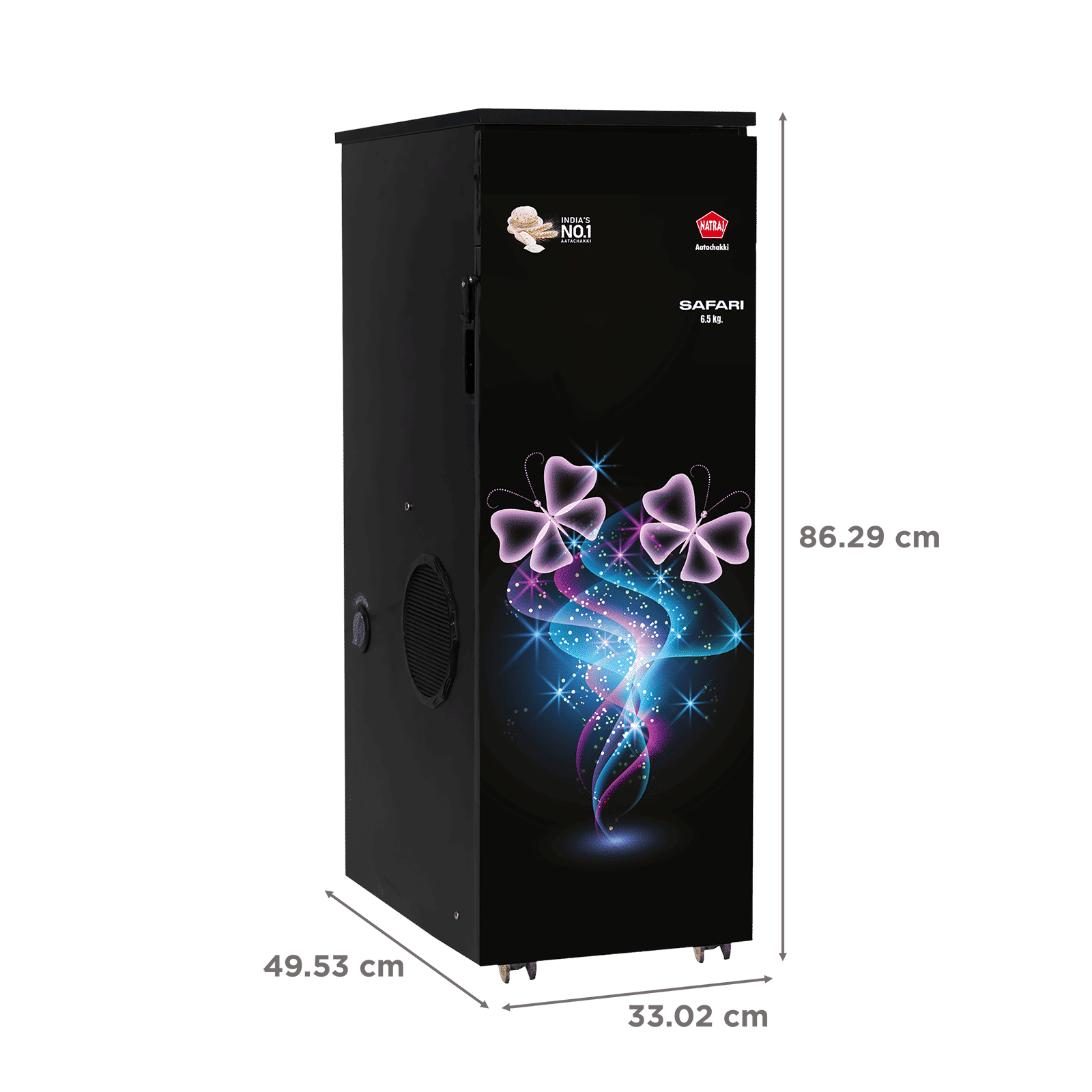 NATRAJ Safari 220 Watts 6.5 Kg Flour Mill Machine (AC110, Black) NATRAJ Safari 220 Watts 6.5 Kg Flour Mill Machine (AC110, Black)_3