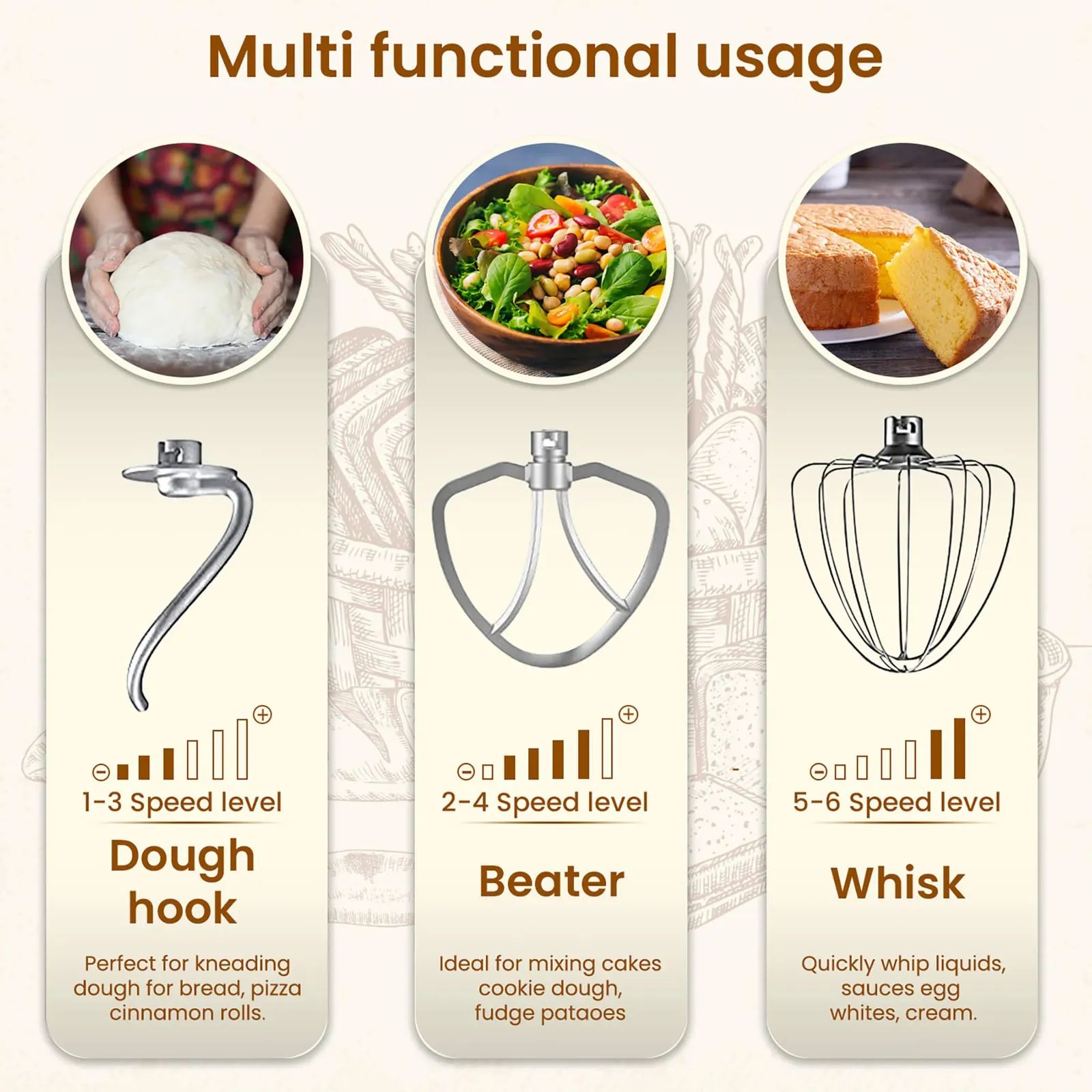 AGARO Regency 1400 Watt 1 Jar Stand Mixer (Copper Motor, Black)_5