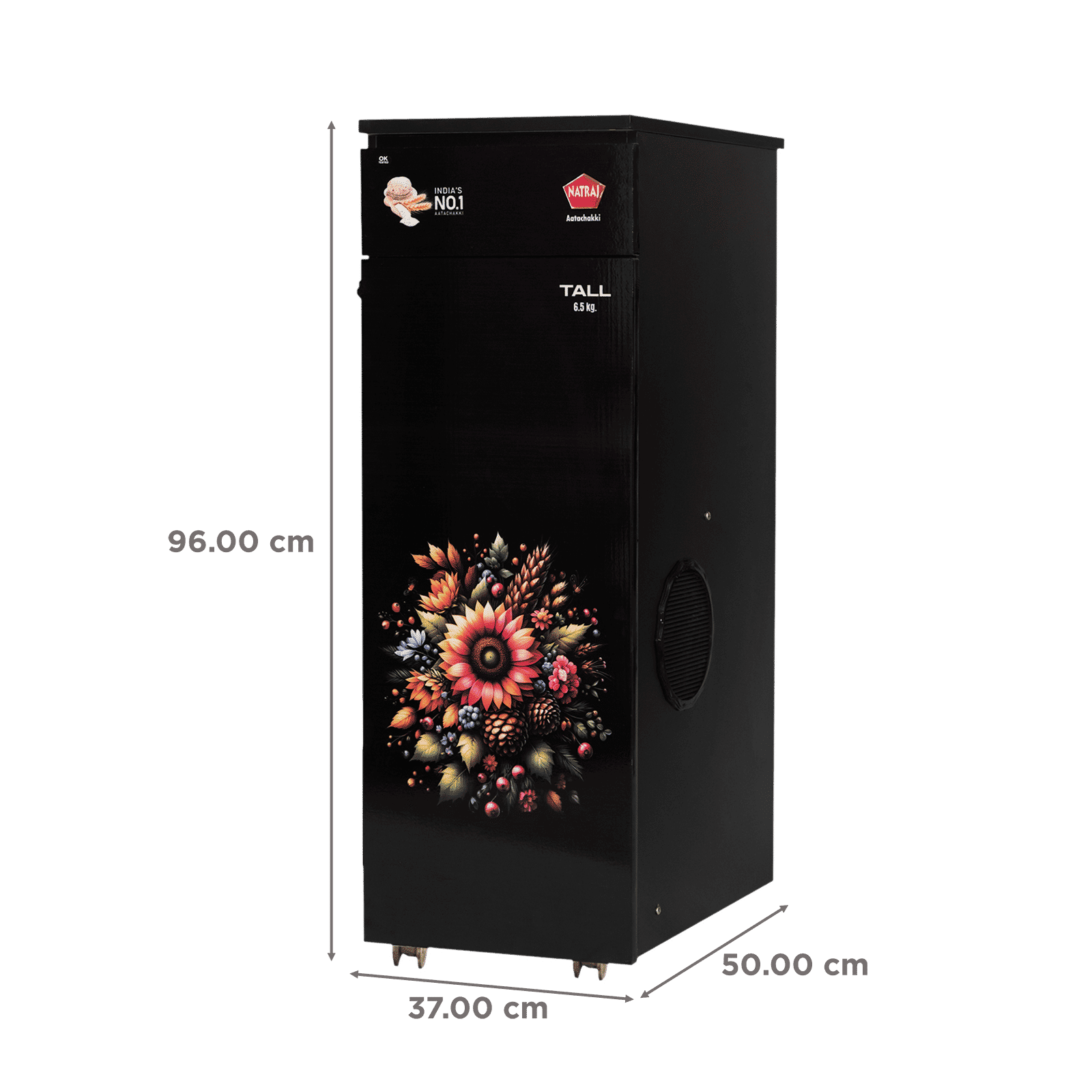 Natraj TALL 746 Watts 6.5 Kg Flour Mill Machine (VC115, Black) Natraj TALL 746 Watts 6.5 Kg Flour Mill Machine (VC115, Black)_3