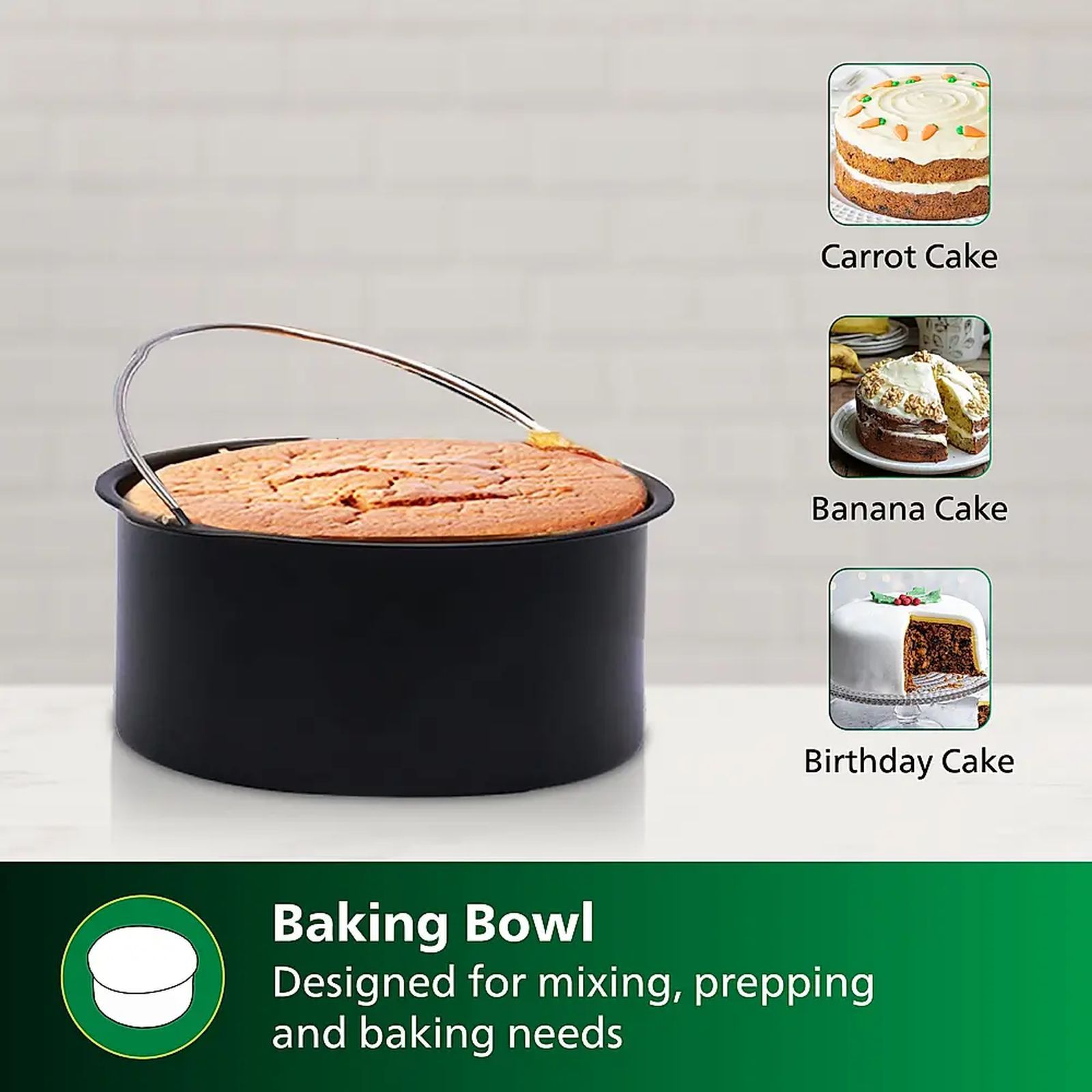 PHILIPS HD9810 Baking Kit For Airfryer (Dishwasher Safe, HD9810/01, Multicolour)_2