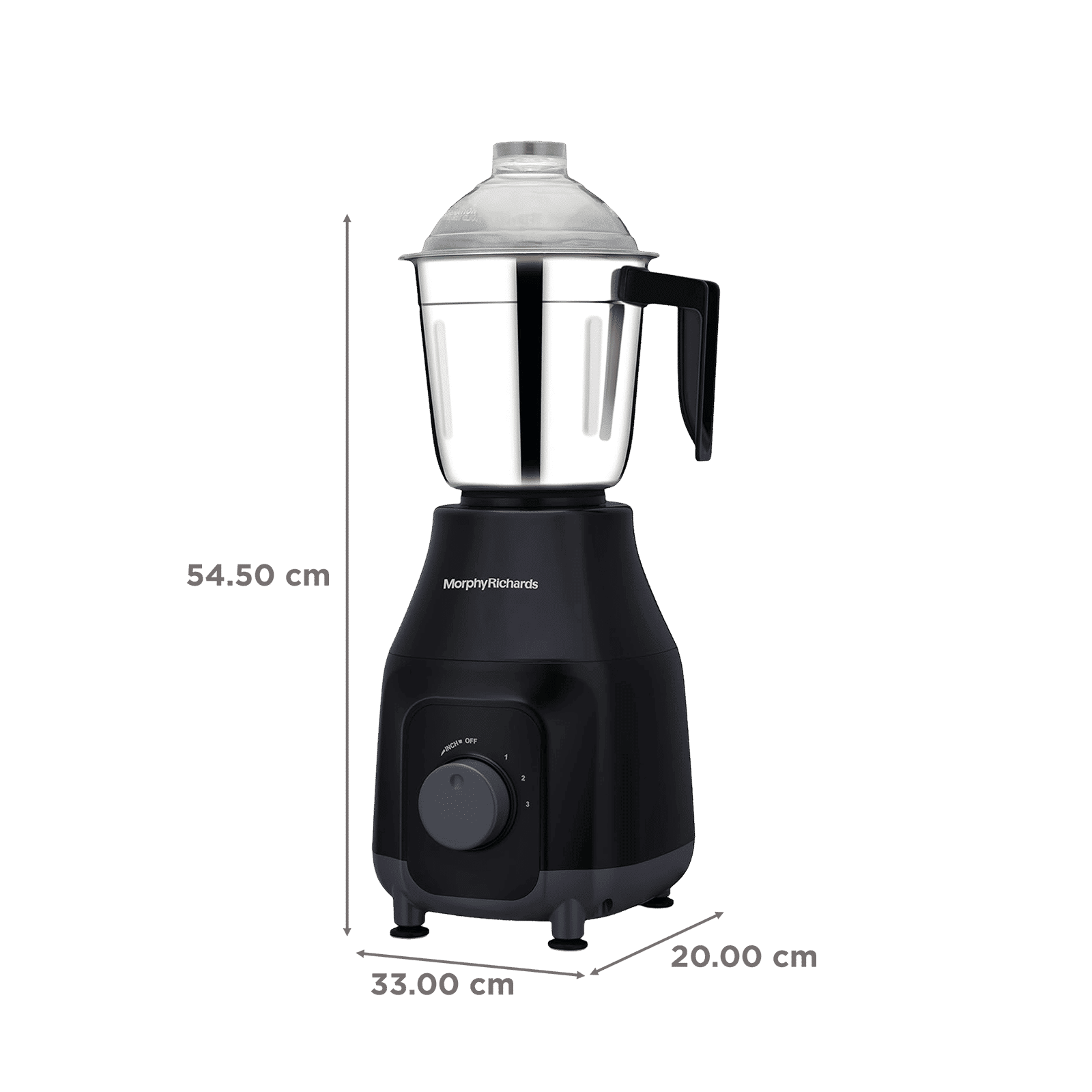 Morphy Richards Tetragrind 750 Watt 3 Jars Mixer Grinder (20000 RPM, UltronMax Motor, Black & Grey)_2