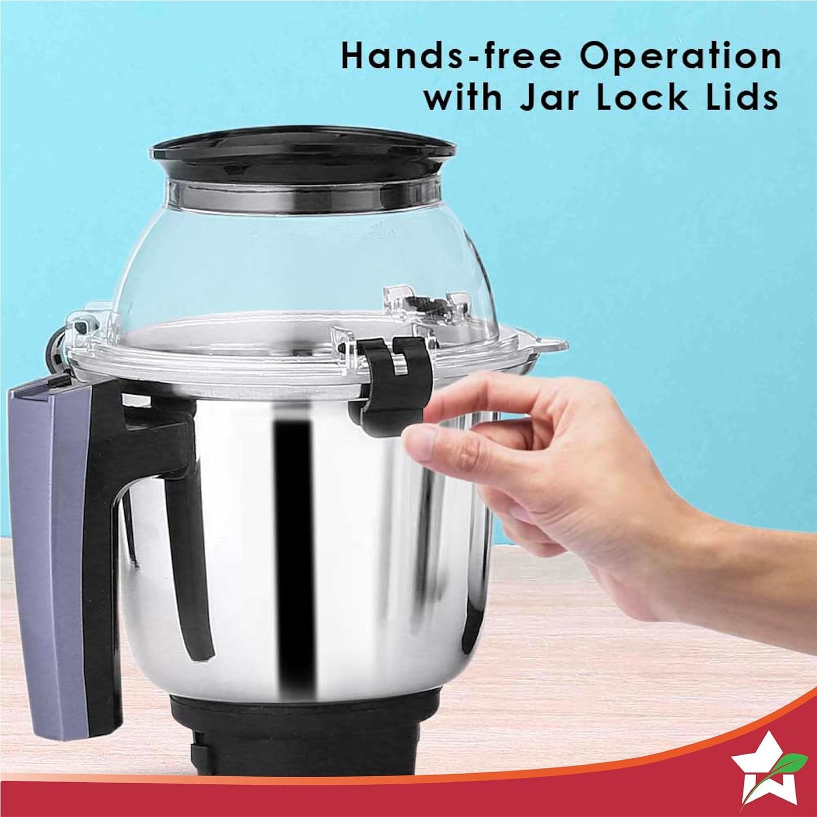 WONDERCHEF Galaxy 750 Watt 4 Jars Mixer Grinder (Copper Motor, Black & Grey)_7