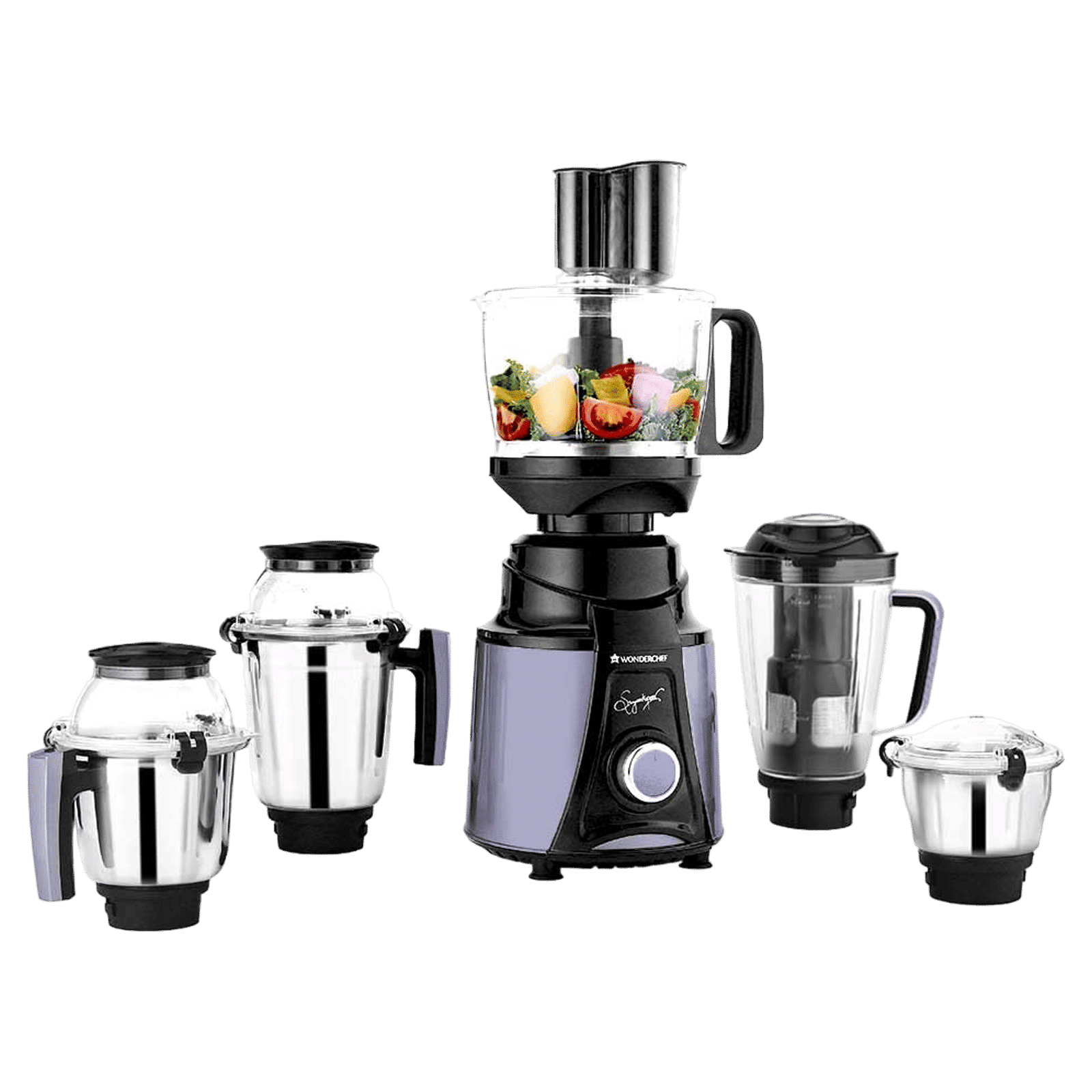WONDERCHEF Galaxy 750 Watt 4 Jars Mixer Grinder (Copper Motor, Black & Grey)_1