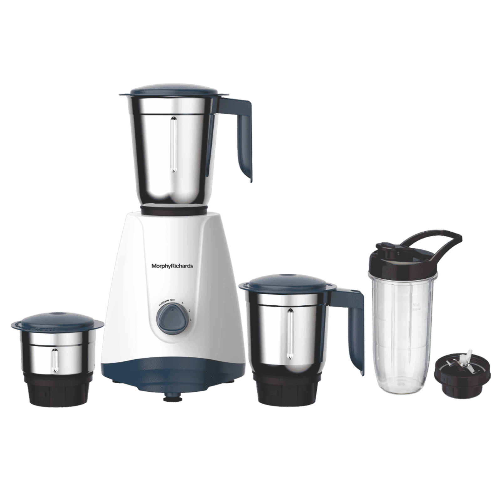 Morphy Richards Tresta Plus 500 Watt 4 Jars Mixer Grinder (18000 RPM, Hybrid Motor, White & Blue)_1