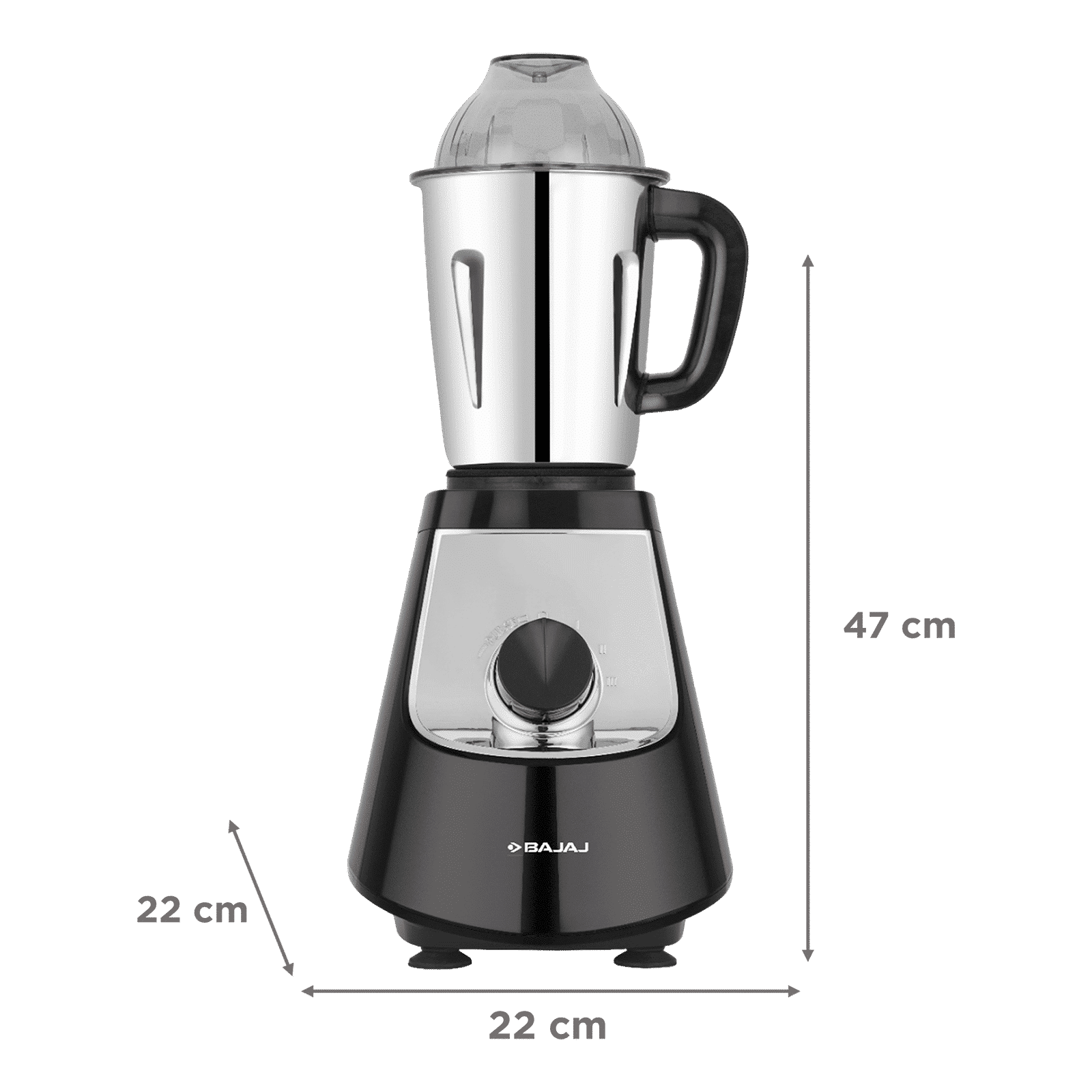 BAJAJ Military Series Evoque 1000 Watt 4 Jars Juicer Mixer Grinder (Efficient Grinding, Jet Black)_2