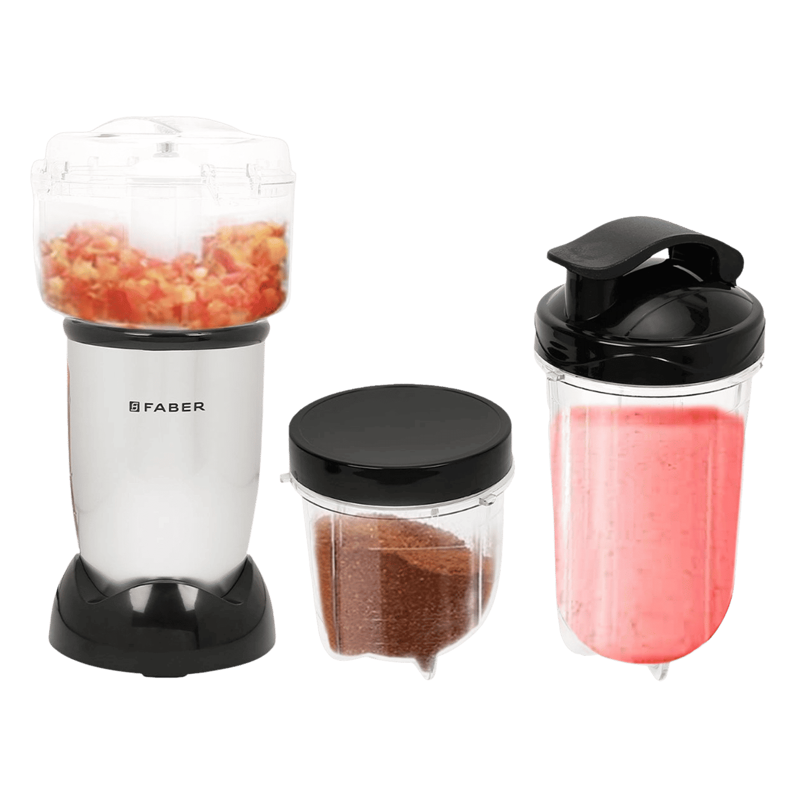 FABER Sportz 400 Watt 3 Jars Mixer Grinder Blender (20000 RPM, Precise Overheat Protector, Silver)_1