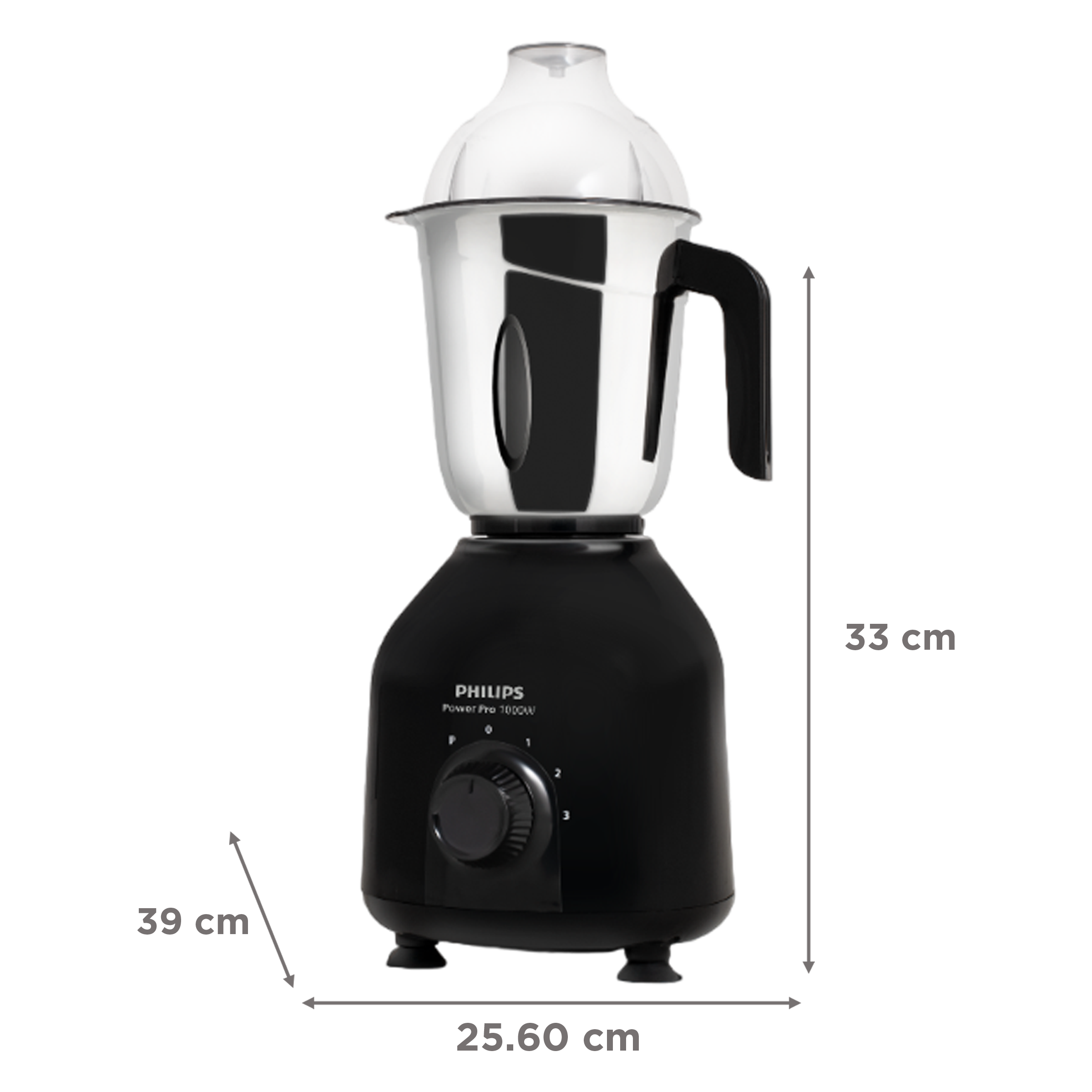 PHILIPS 1000 Watt 3 Jars Mixer Grinder (QuickCool Ventilation Technology, Black)_2