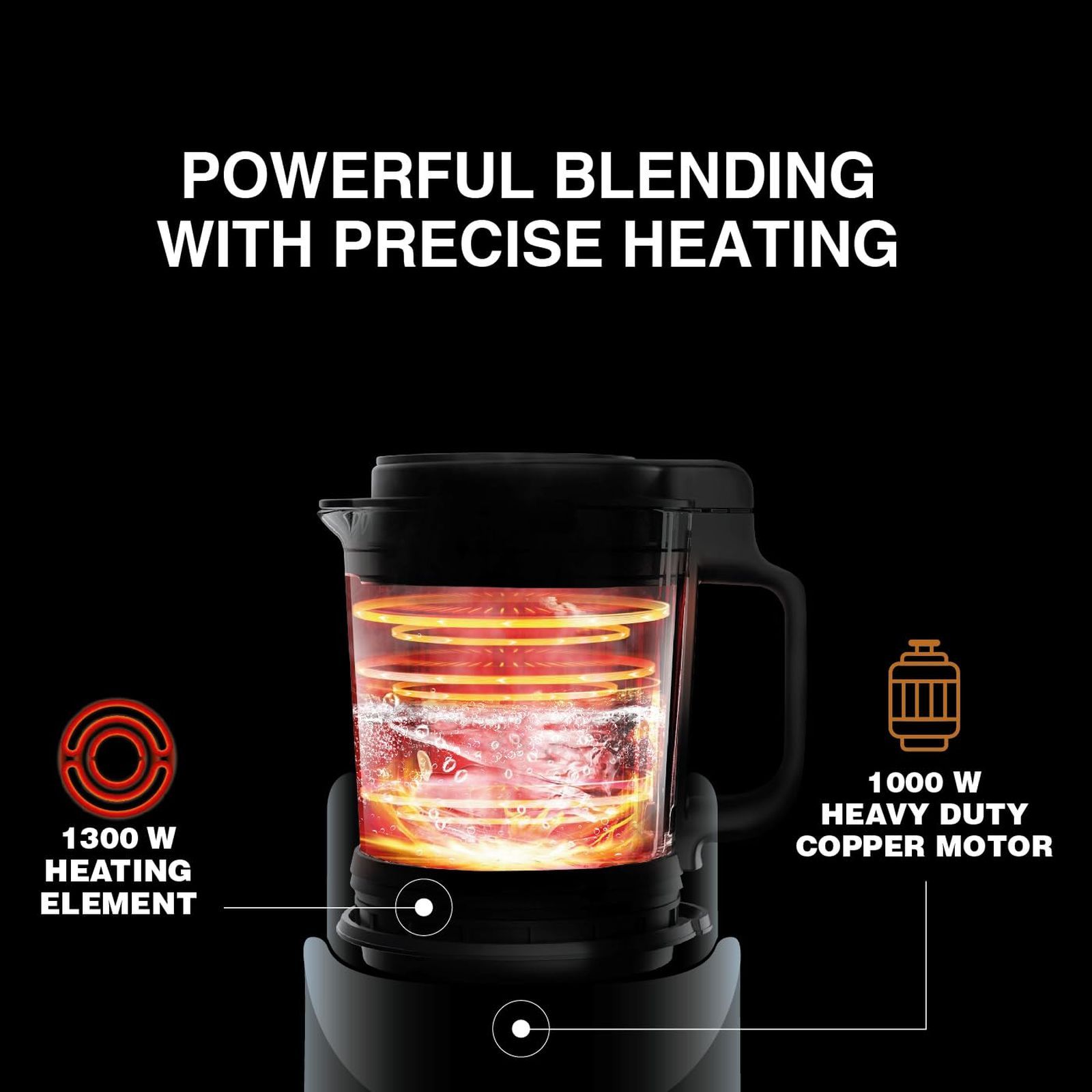 USHA iChef 1000 Watt 2 Jars Blender Heater ( Quadra Noise Reduction Technology, Blue)_9