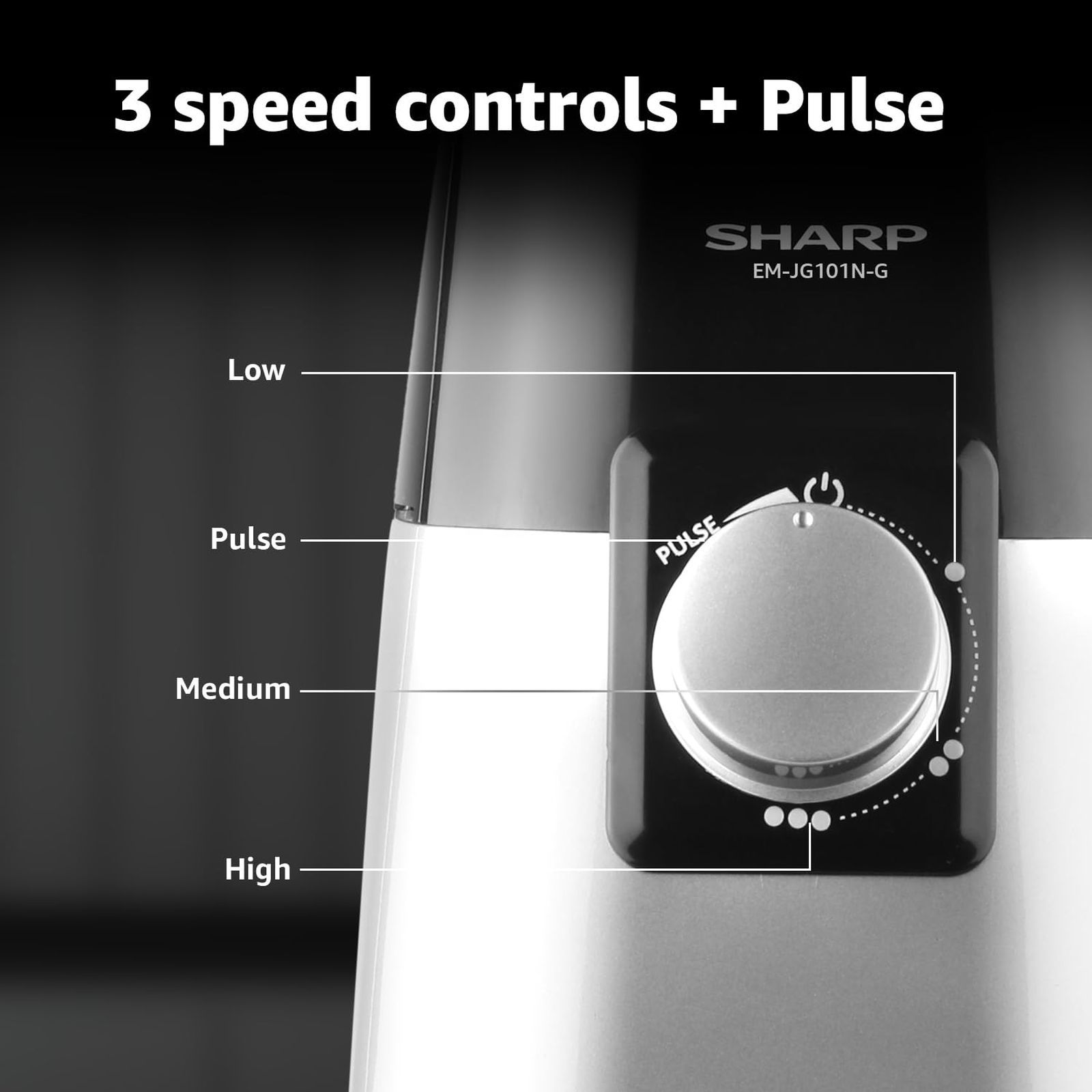 SHARP 1000 Watt 4 Jars Juicer Mixer Grinder (21000 RPM, Auto Cut-off, Silver Metallic)_3