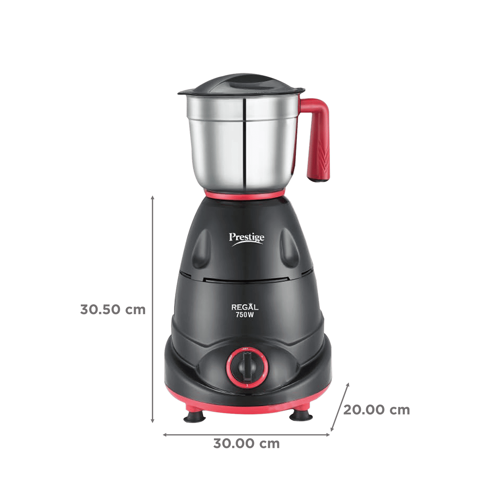Prestige Regal 750 Watt 3 Jars Mixer Grinder (Sparkling Mirror Finish, Black & Red) Prestige Regal 750 Watt 3 Jars Mixer Grinder (Sparkling Mirror Finish, Black & Red)_2