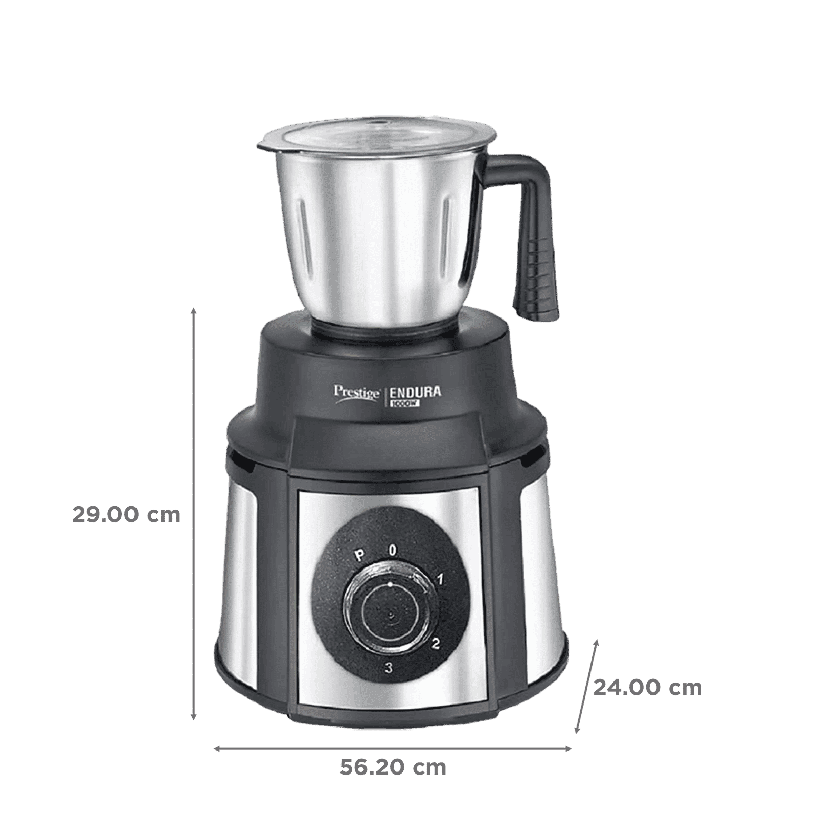 Prestige Endura 1000 Watt 4 Jars Juicer Mixer Grinder (Ball Bearing Technology, Black & Silver)_2