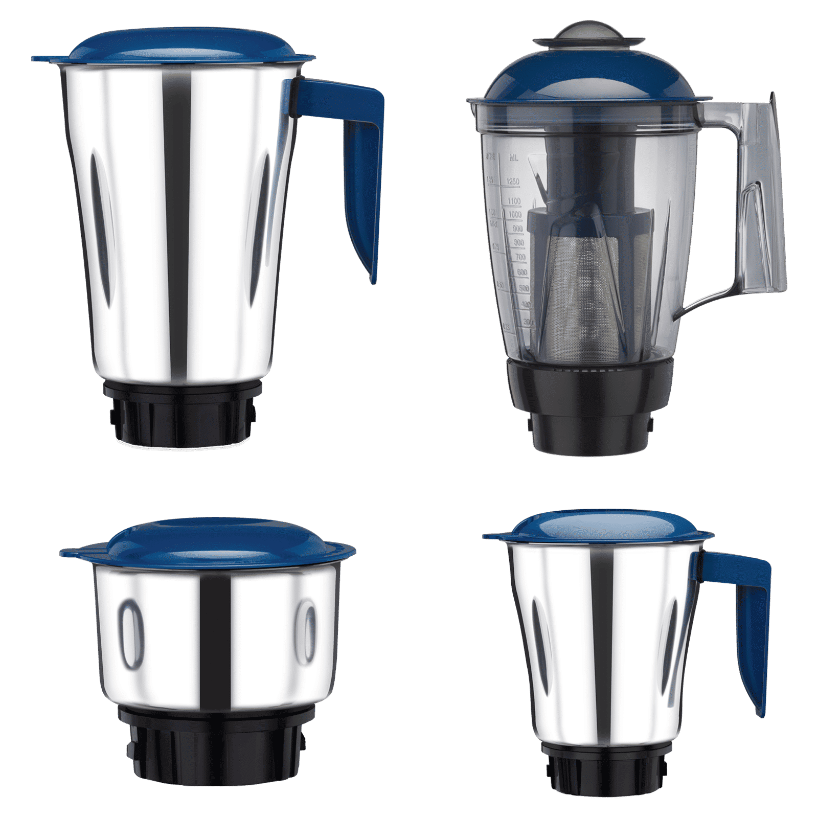 Morphy Richards Tetra Blend 750 Watt 4 Jars Juicer Mixer Grinder (20000 RPM, Overload Protection, Blue and Chrome)_4