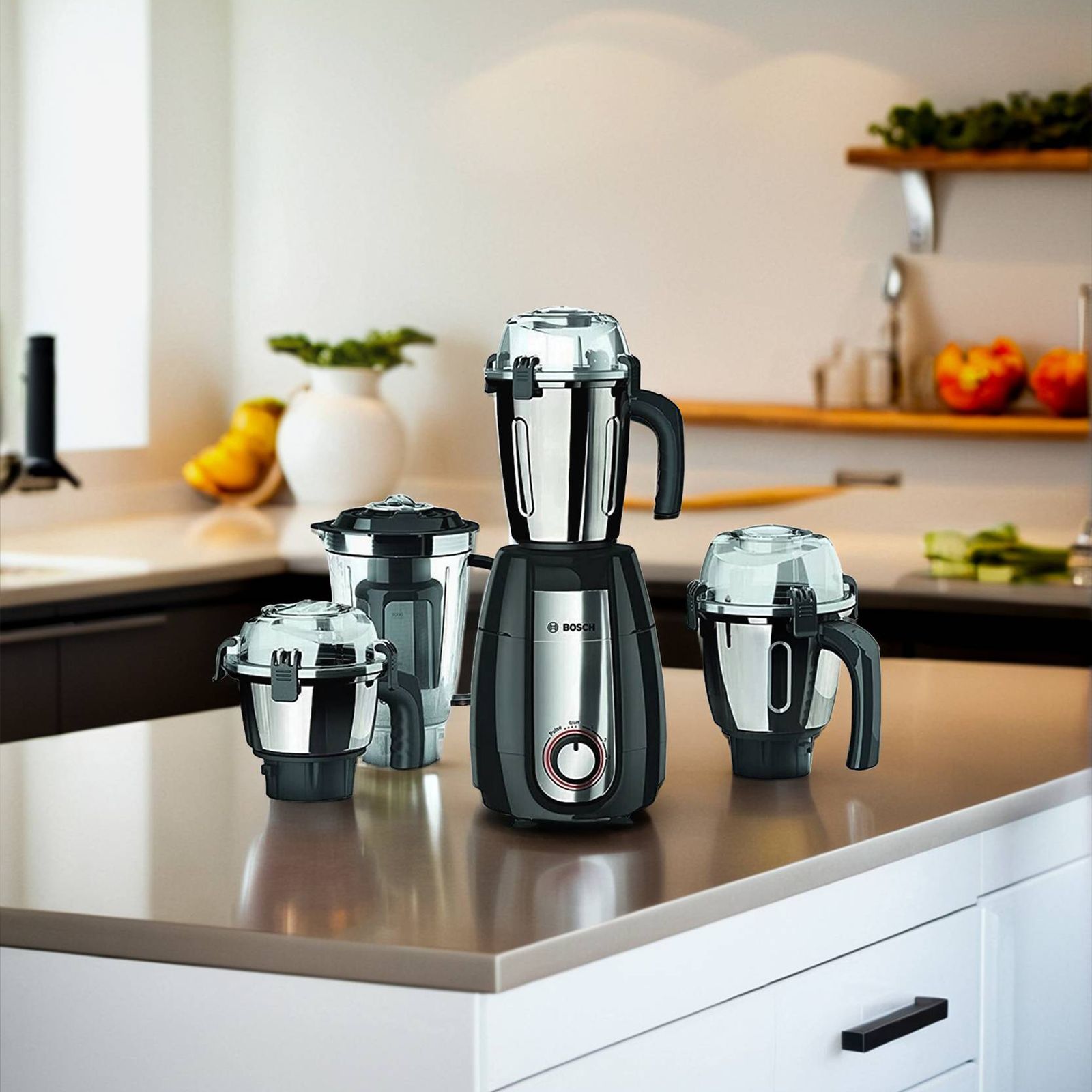 BOSCH TrueMixx Pro 1000 Watt 4 Jars Mixer Grinder (24000 RPM, Stone Pounding Technology, Black)_14