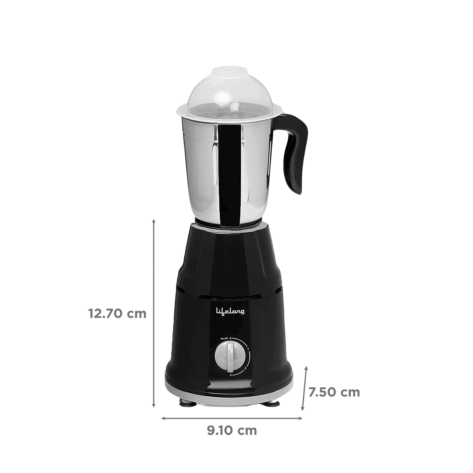 Lifelong LLMG93 500 Watt 2 Jars Mixer Grinder (Powerful Motor, Black)_2
