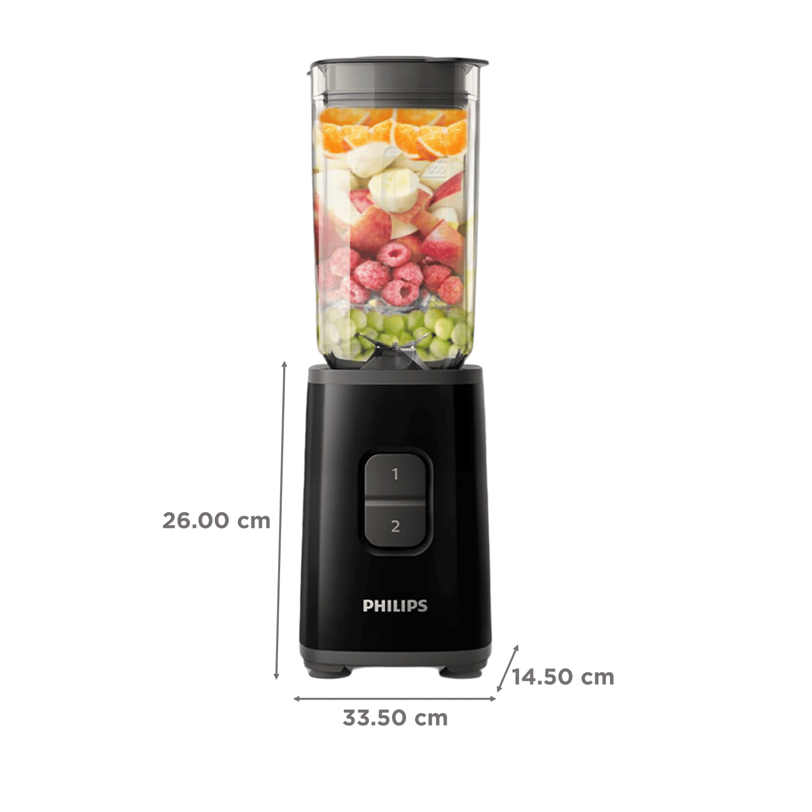 PHILIPS HR2602/90 350 Watt 2 Jars Mixer, Grinder and Blender (Adjustable Speed Control, Black)_2