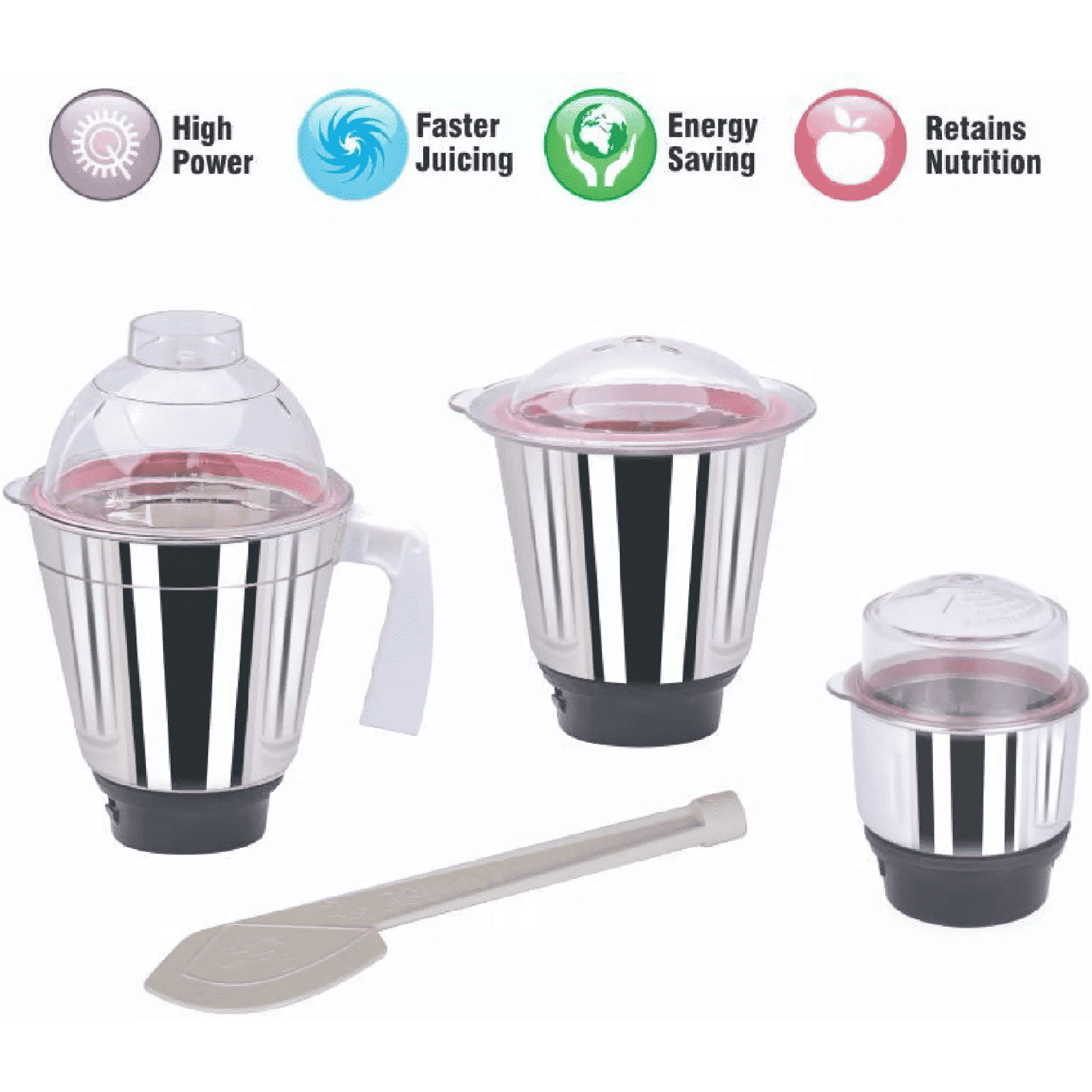 Jaipan Kitchen Gold 550 Watt 3 Jars Mixer Grinder (Leak Proof Unbreakable, White) Jaipan Kitchen Gold 550 Watt 3 Jars Mixer Grinder (Leak Proof Unbreakable, White)_6