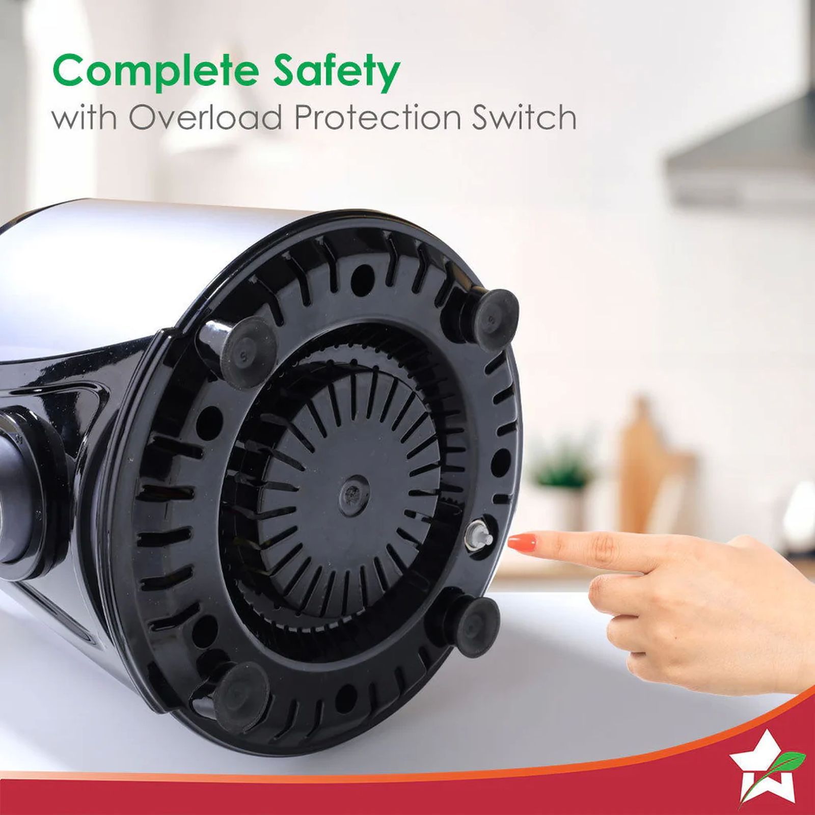 WONDERCHEF Galaxy 1000 Watt 4 Jars Mixer Grinder (18000 RPM, Low Noise, Grey)_7