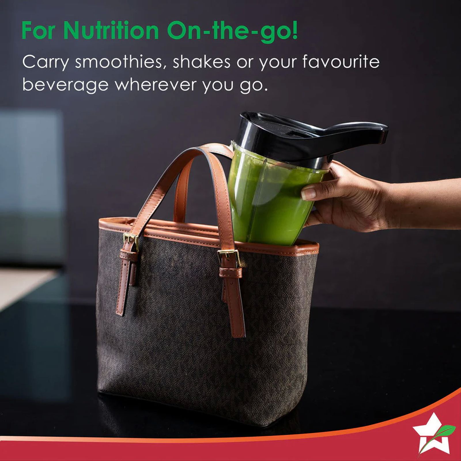 WONDERCHEF Nutri-blend Storm 1200 Watt 2 Jars Mixer Grinder Blender (22000 RPM, Sipper Attachment, Black)_8