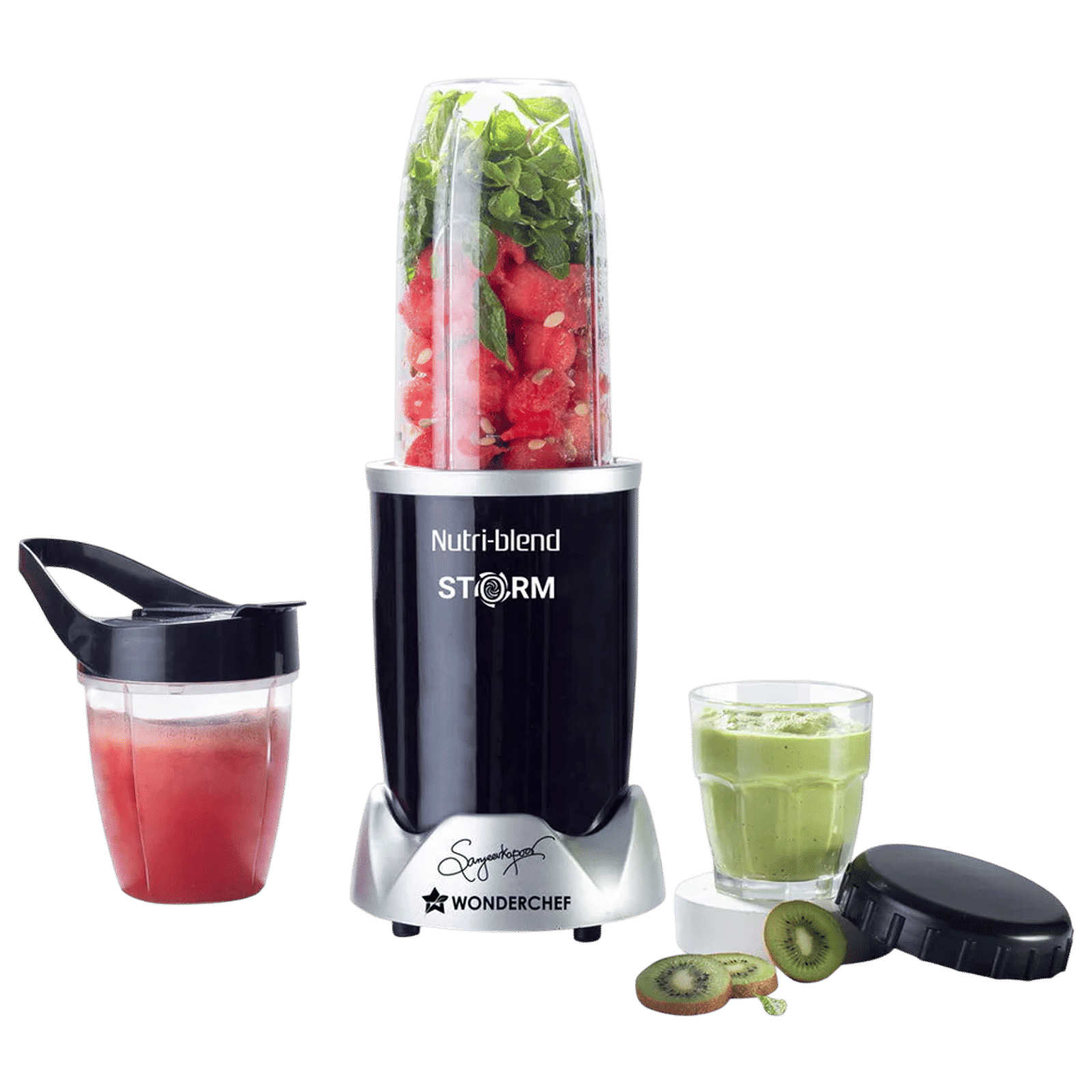 WONDERCHEF Nutri-blend Storm 1200 Watt 2 Jars Mixer Grinder Blender (22000 RPM, Sipper Attachment, Black)_1