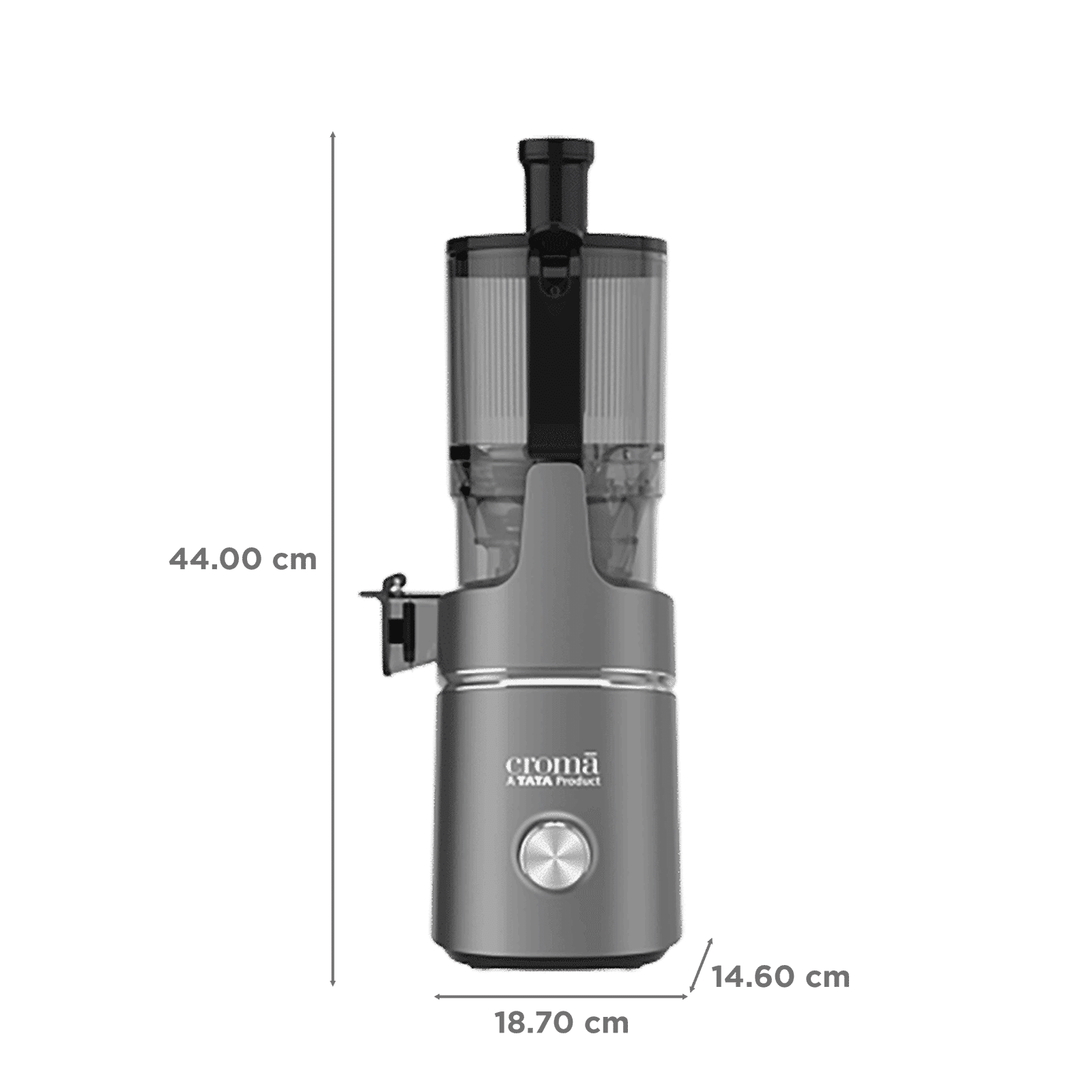Croma 250 Watt 2 Jars Slow Juicer (Safety Lock, Grey)_2