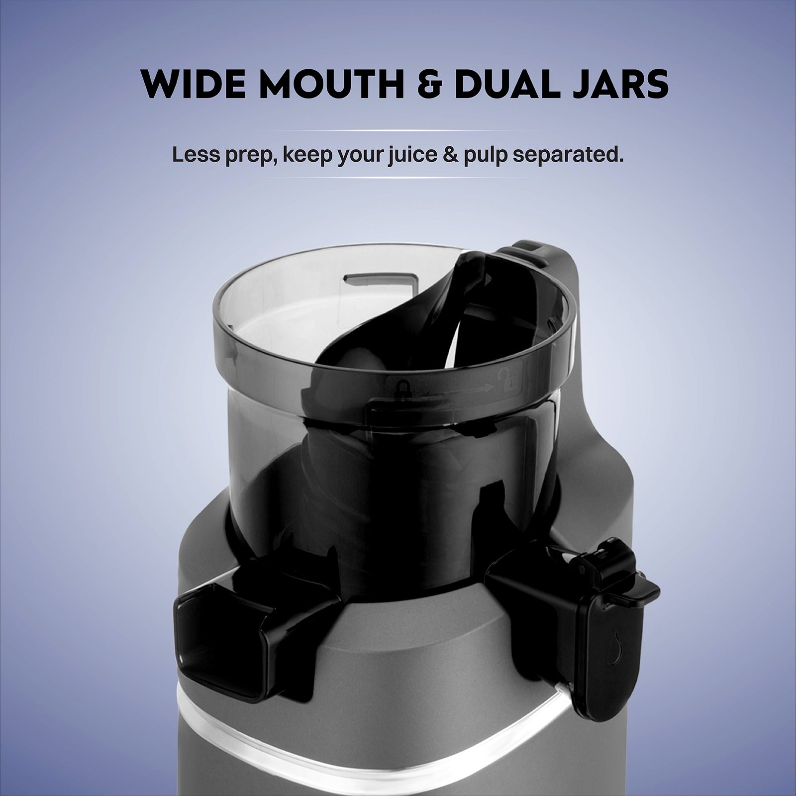 Croma 250 Watt 2 Jars Slow Juicer (Safety Lock, Grey) Croma 250 Watt 2 Jars Slow Juicer (Safety Lock, Grey)_4