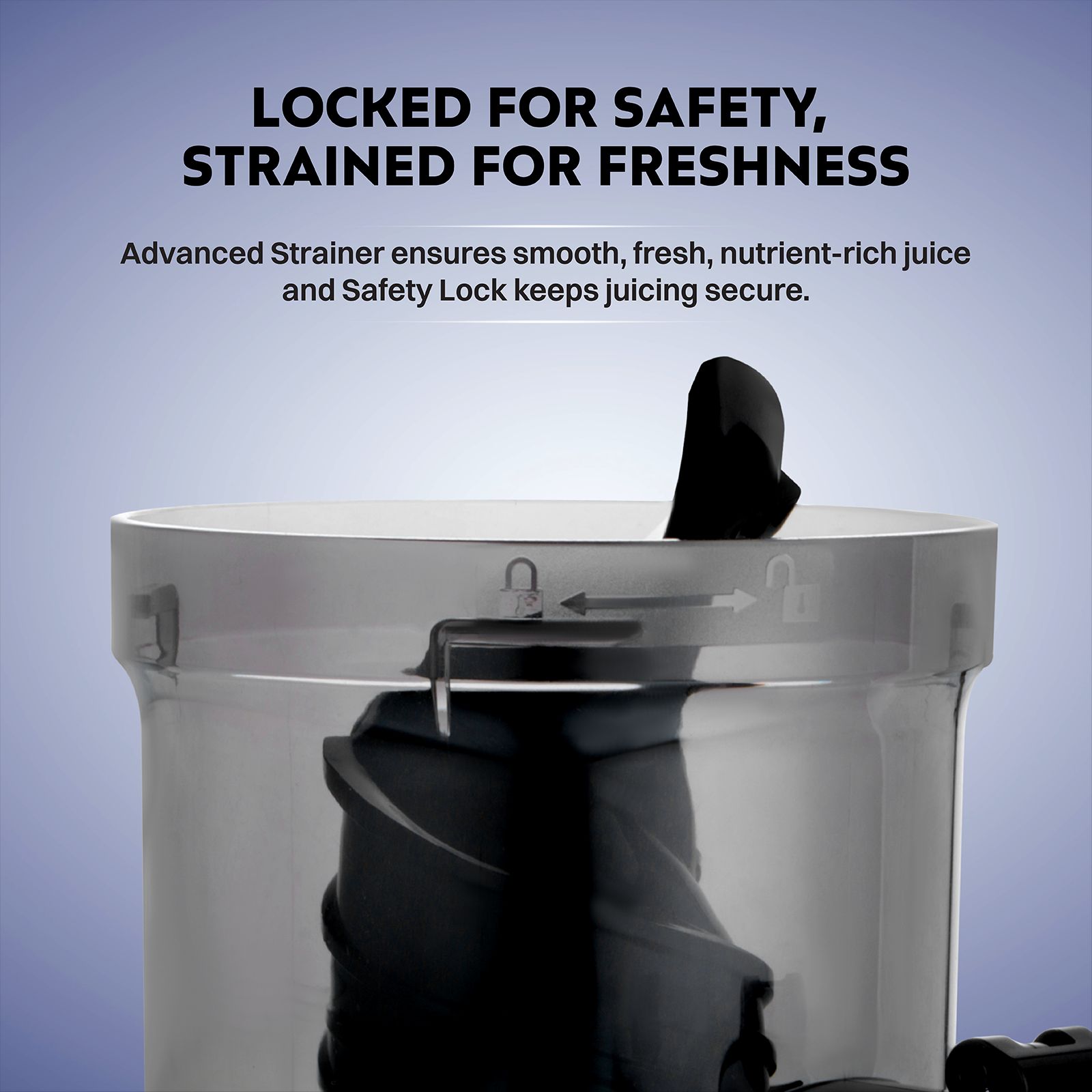 Croma 250 Watt 2 Jars Slow Juicer (Safety Lock, Grey) Croma 250 Watt 2 Jars Slow Juicer (Safety Lock, Grey)_5