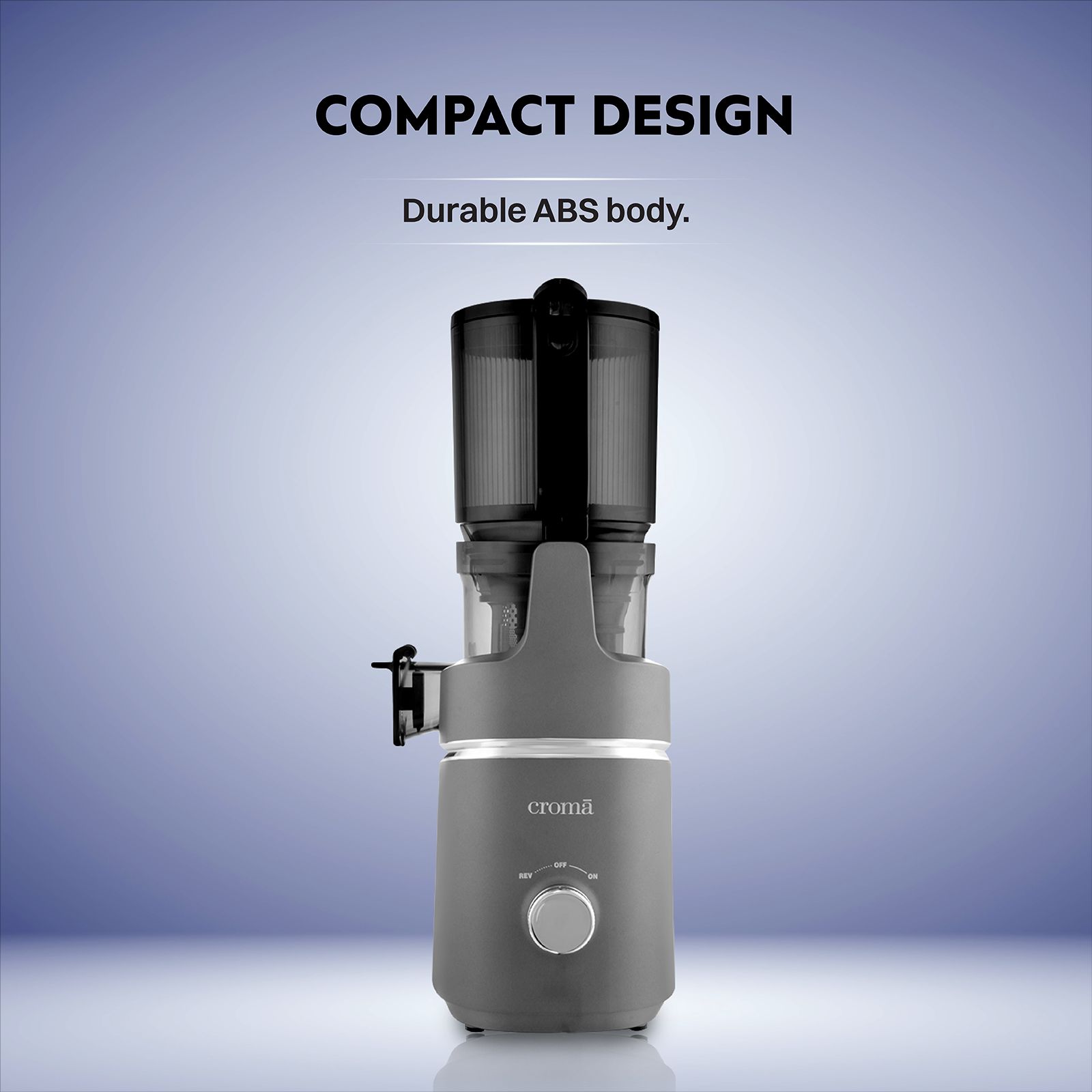 Croma 250 Watt 2 Jars Slow Juicer (Safety Lock, Grey) Croma 250 Watt 2 Jars Slow Juicer (Safety Lock, Grey)_6