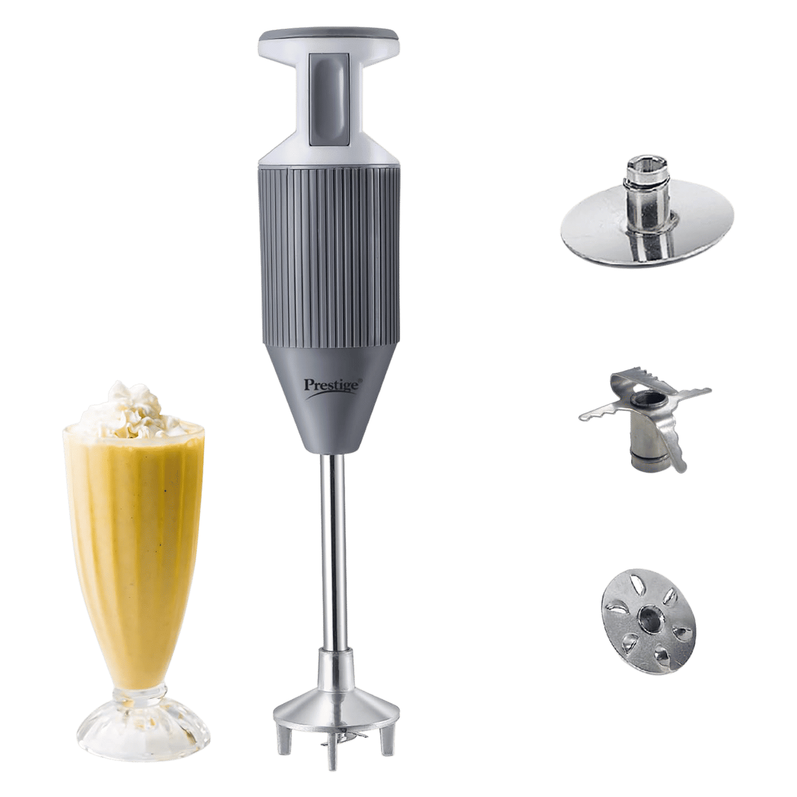 Prestige BlendX 250 Watt Hand Blender with 3 Attachments (Low Noise Operation, Grey)_1