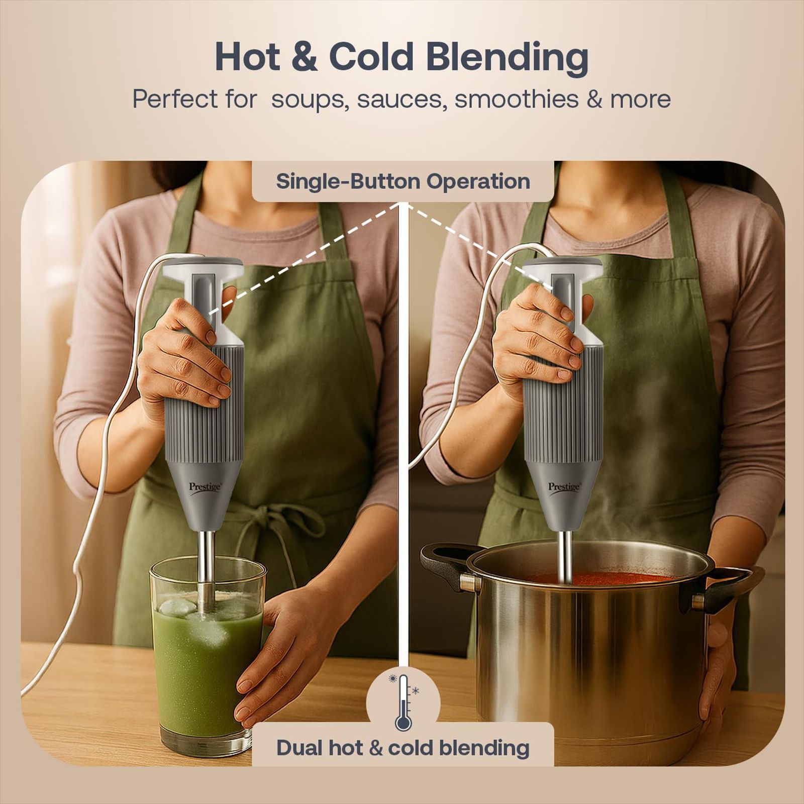 Prestige BlendX 250 Watt Hand Blender with 3 Attachments (Low Noise Operation, Grey)_5