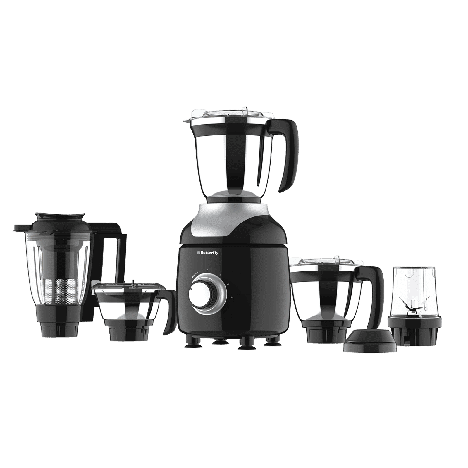 Butterfly ZieraChrome 750 Watt 5 Jars Juicer Mixer Grinder (21000 RPM, Black)_1