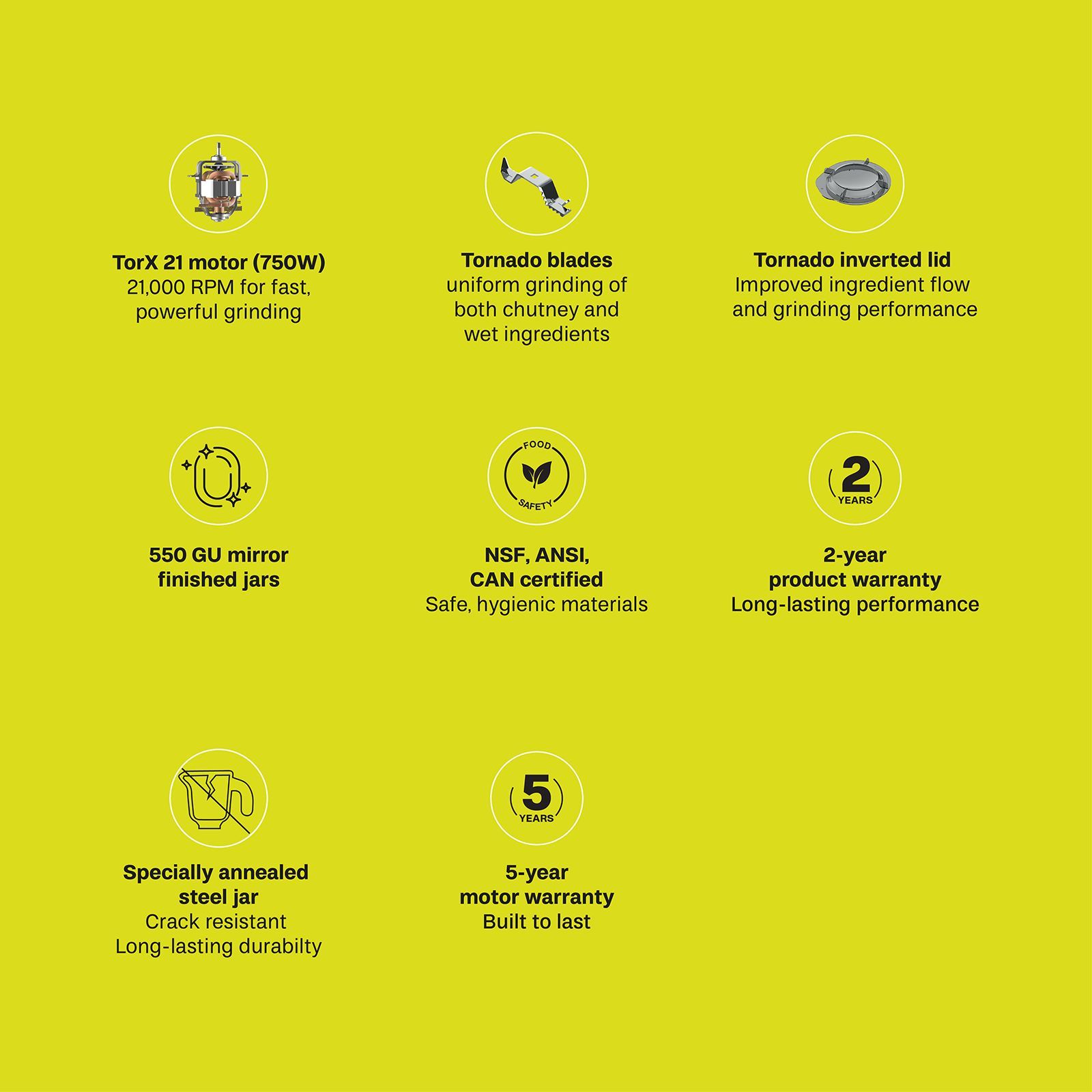 Butterfly ZieraChrome 750 Watt 5 Jars Juicer Mixer Grinder (21000 RPM, Black)_6