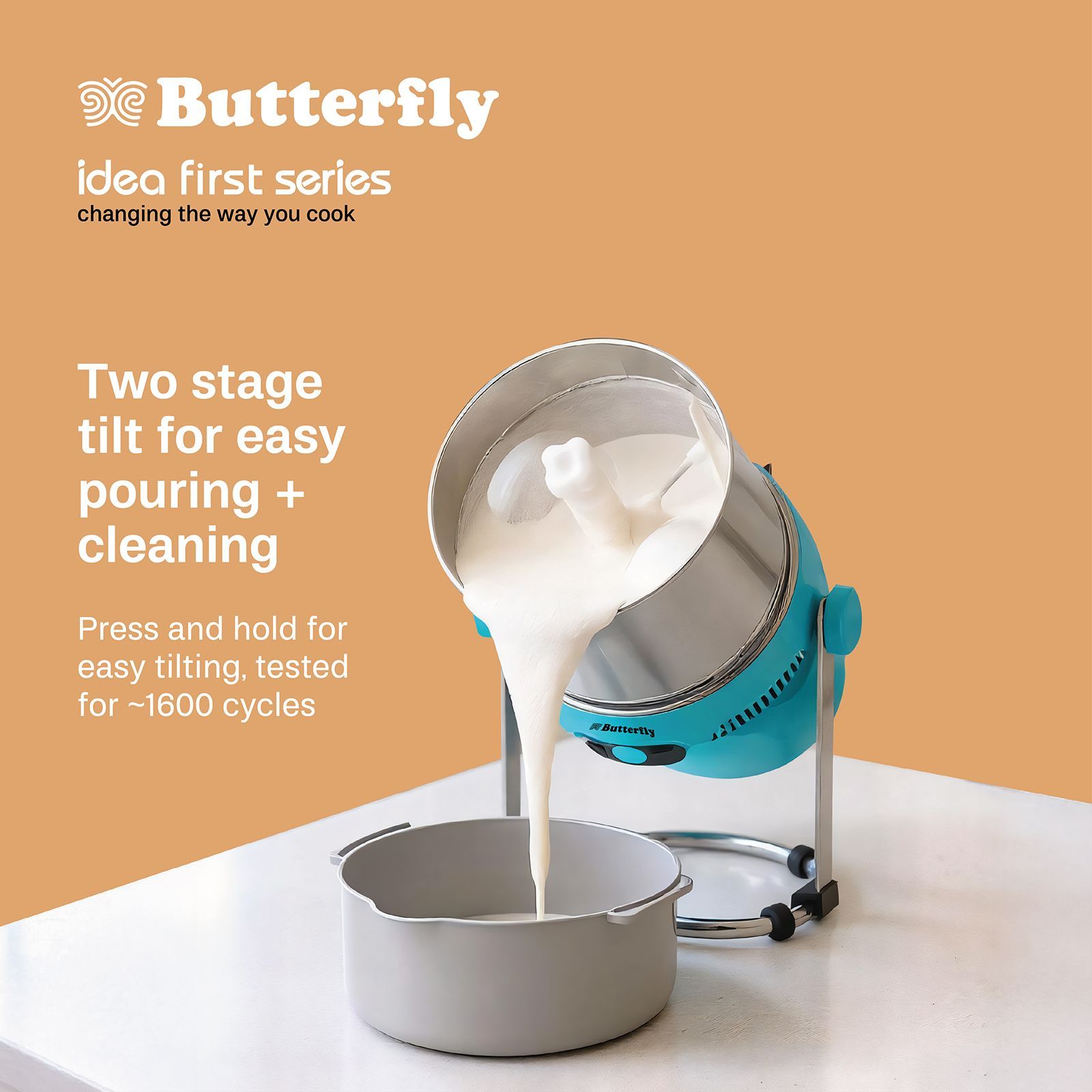 Butterfly Orchid Plus 2 Litres 2 Stones Wet Grinder with Coconut Scrapper & Atta Kneader (Blue) Butterfly Orchid Plus 2 Litres 2 Stones Wet Grinder with Coconut Scrapper & Atta Kneader (Blue)_2