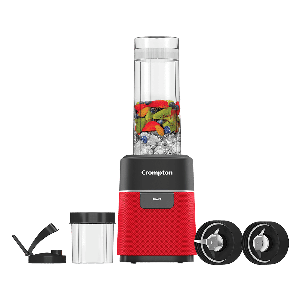 Crompton Ameo Fresh 400 Watt 2 Jars Nutri Blender (Maxi Blend Technology, Black & Red)_1