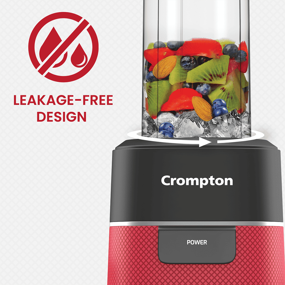 Crompton Ameo Fresh 400 Watt 2 Jars Nutri Blender (Maxi Blend Technology, Black & Red)_7